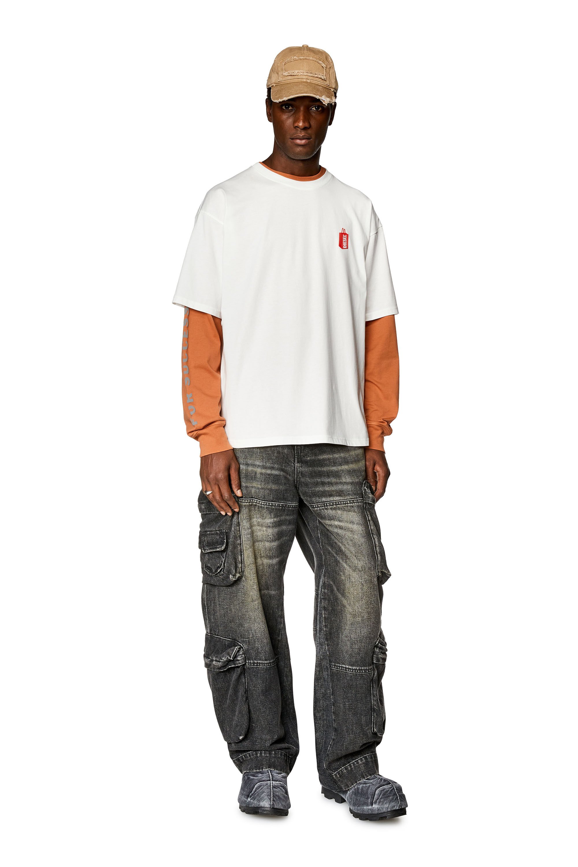 Diesel - T-BOXT-N2, Man T-shirt with Prototype sneaker print in White - Image 1