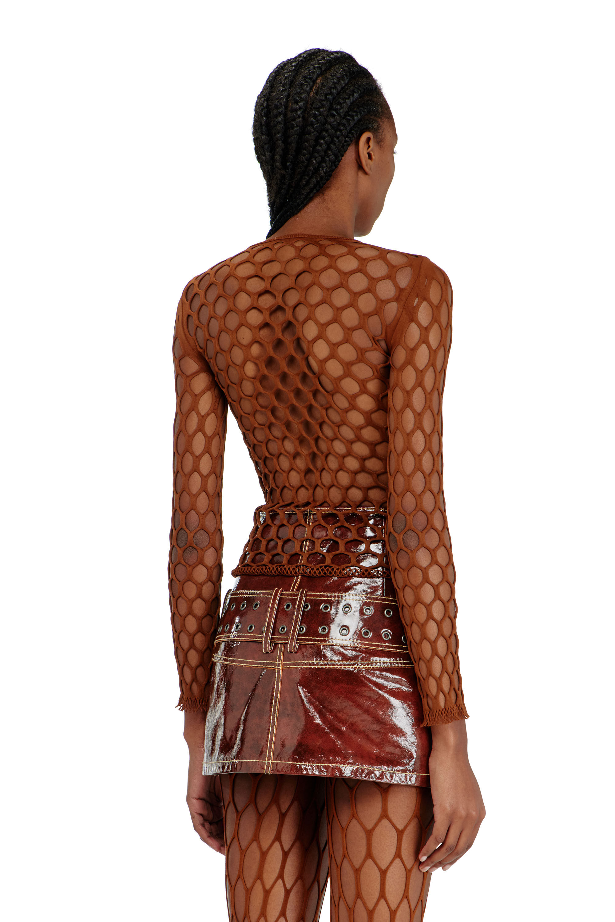 Diesel - M-ZANDA, Woman's Stretchy mesh-knit top in null - 4