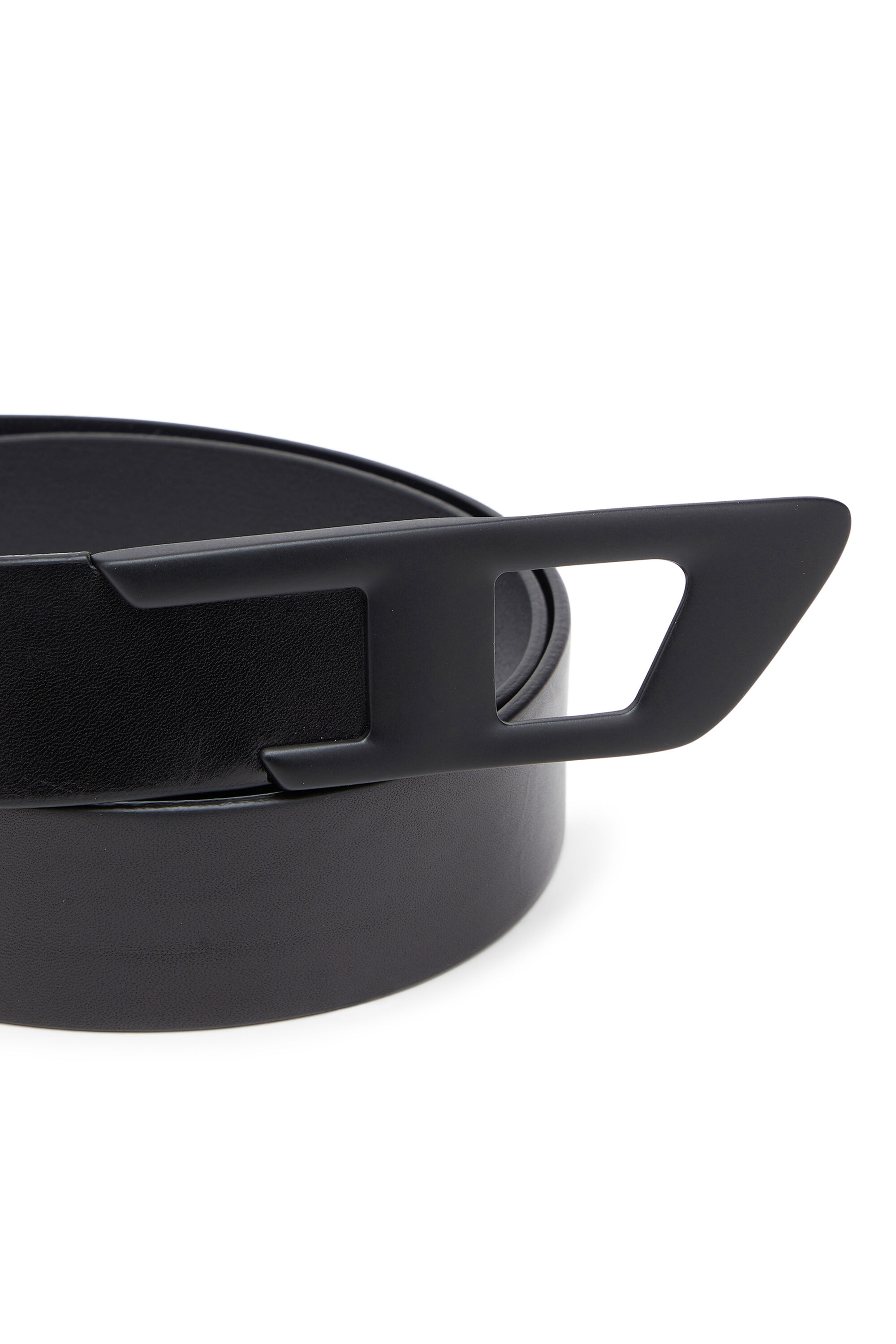 Diesel - B-D LOGO 2.0 40, Unisex's 4 cm leather belt with metal D buckle in Black - 3