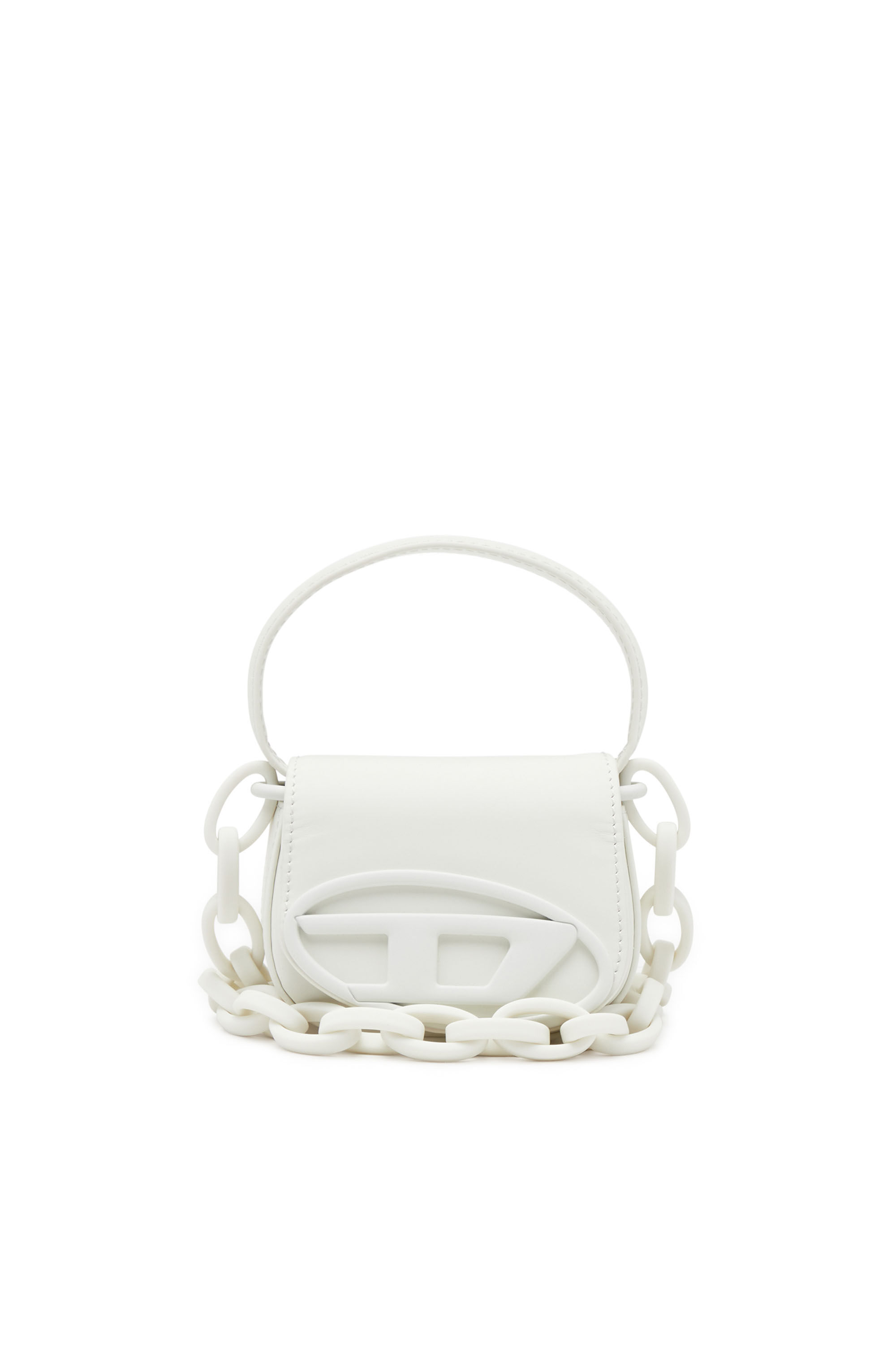 Women s 1DR Xs Iconic mini bag in matte leather White Diesel