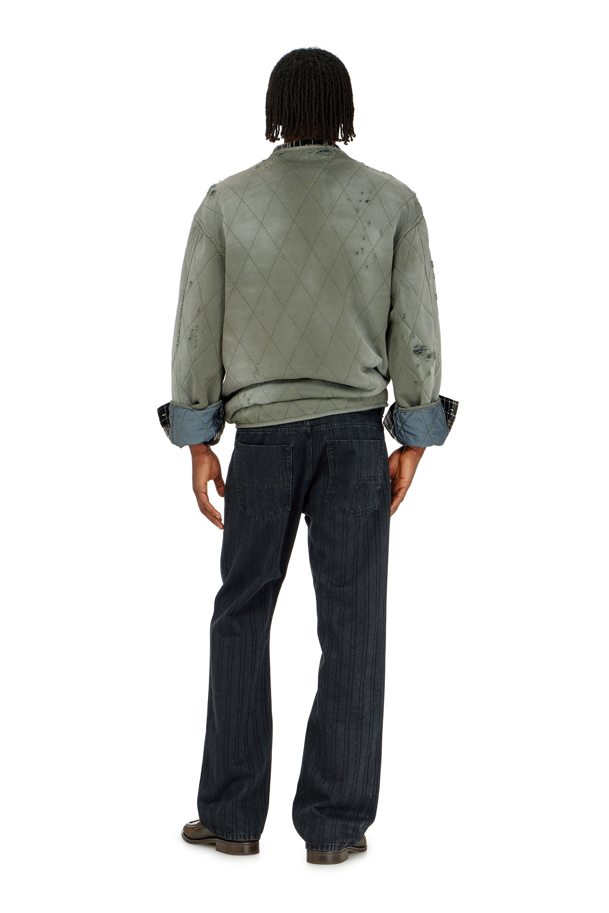 Diesel - Man's Relaxed Jeans 1980 D-Eeper 09Q12, Black/Dark grey - 3