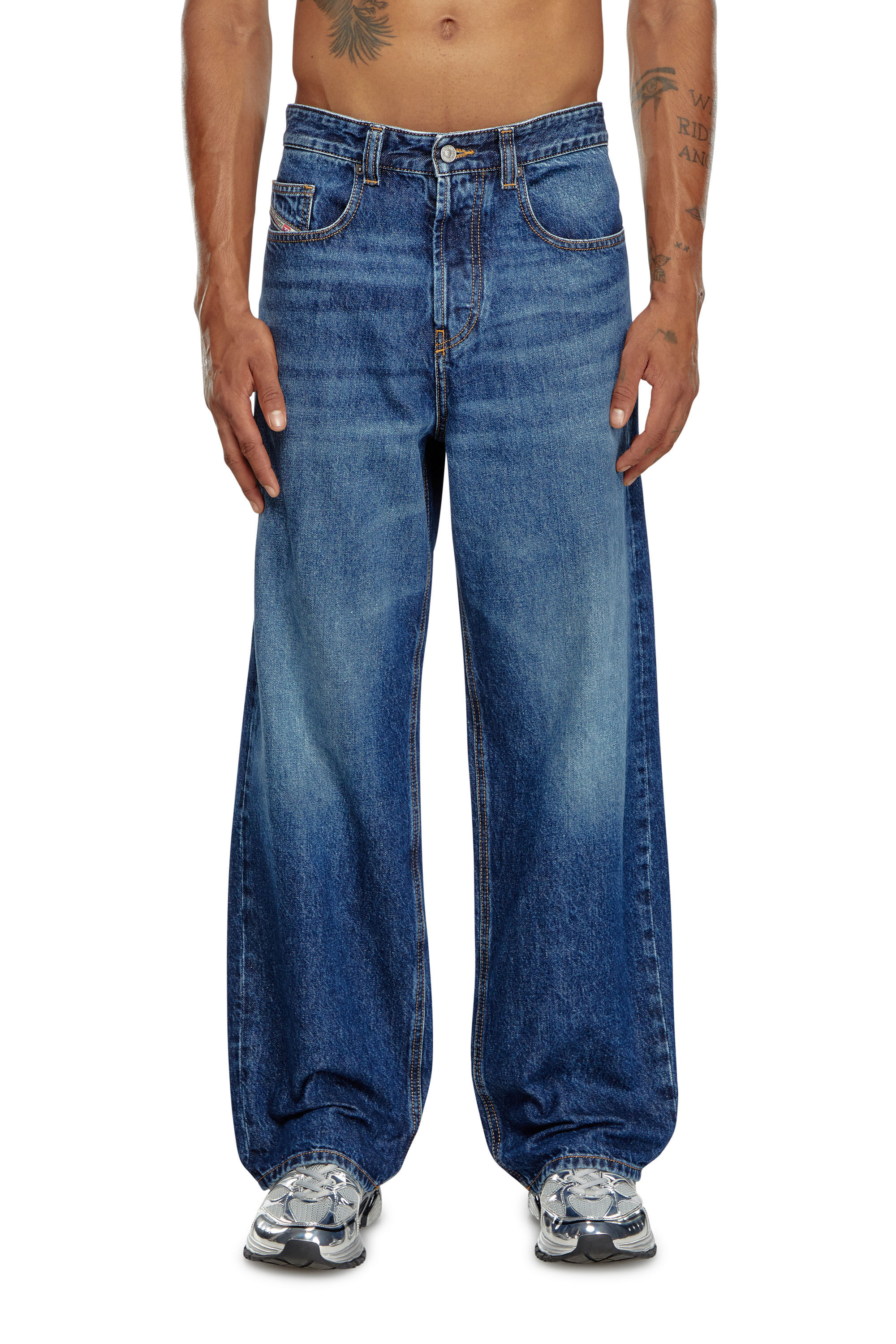 Diesel - Man's Relaxed Jeans 2001 D-Macro 09I27, Medium blue - 3