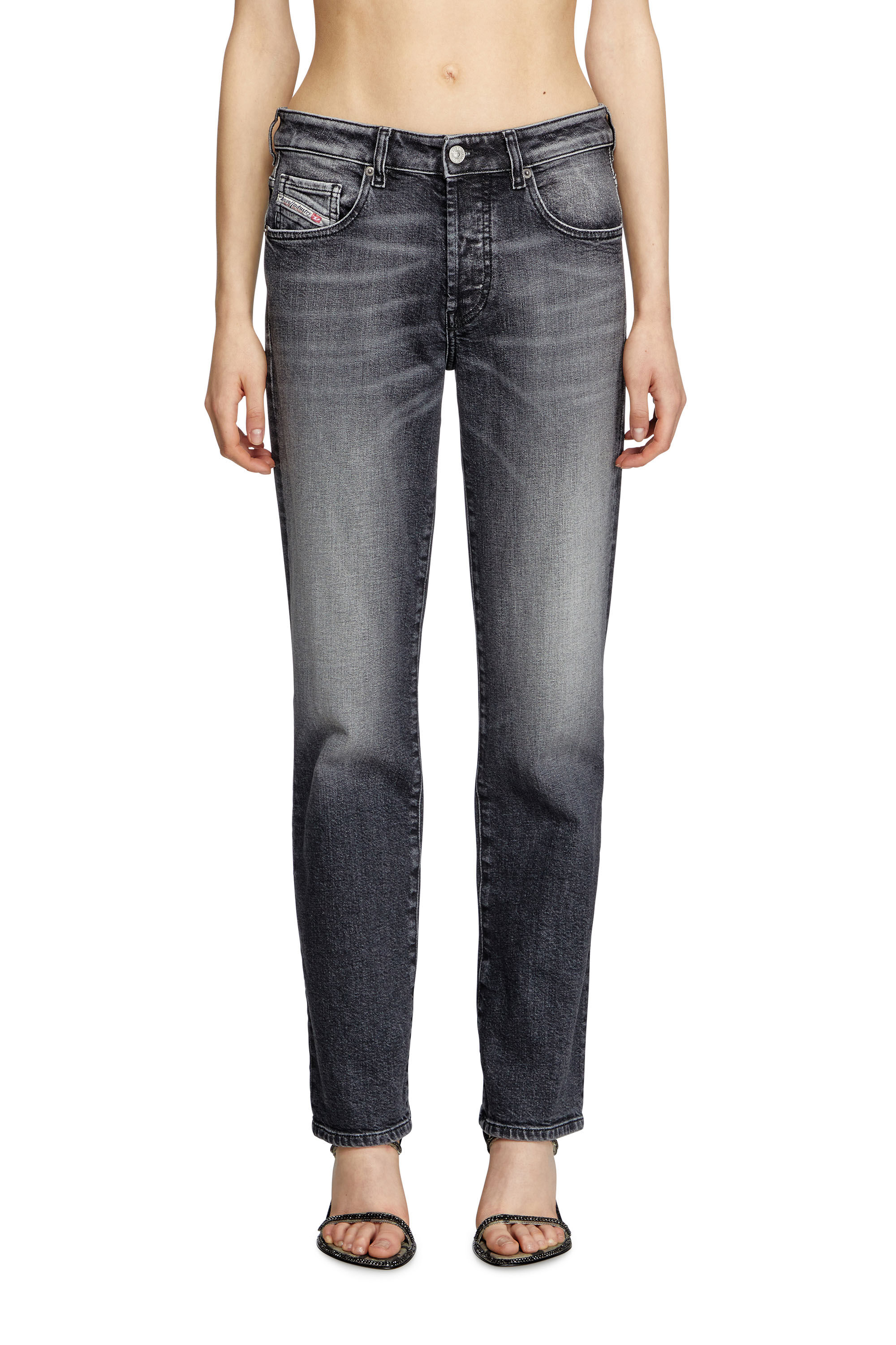Diesel - Woman's Regular Jeans 1989 D-Mine 09L53, Black/Dark grey - 3
