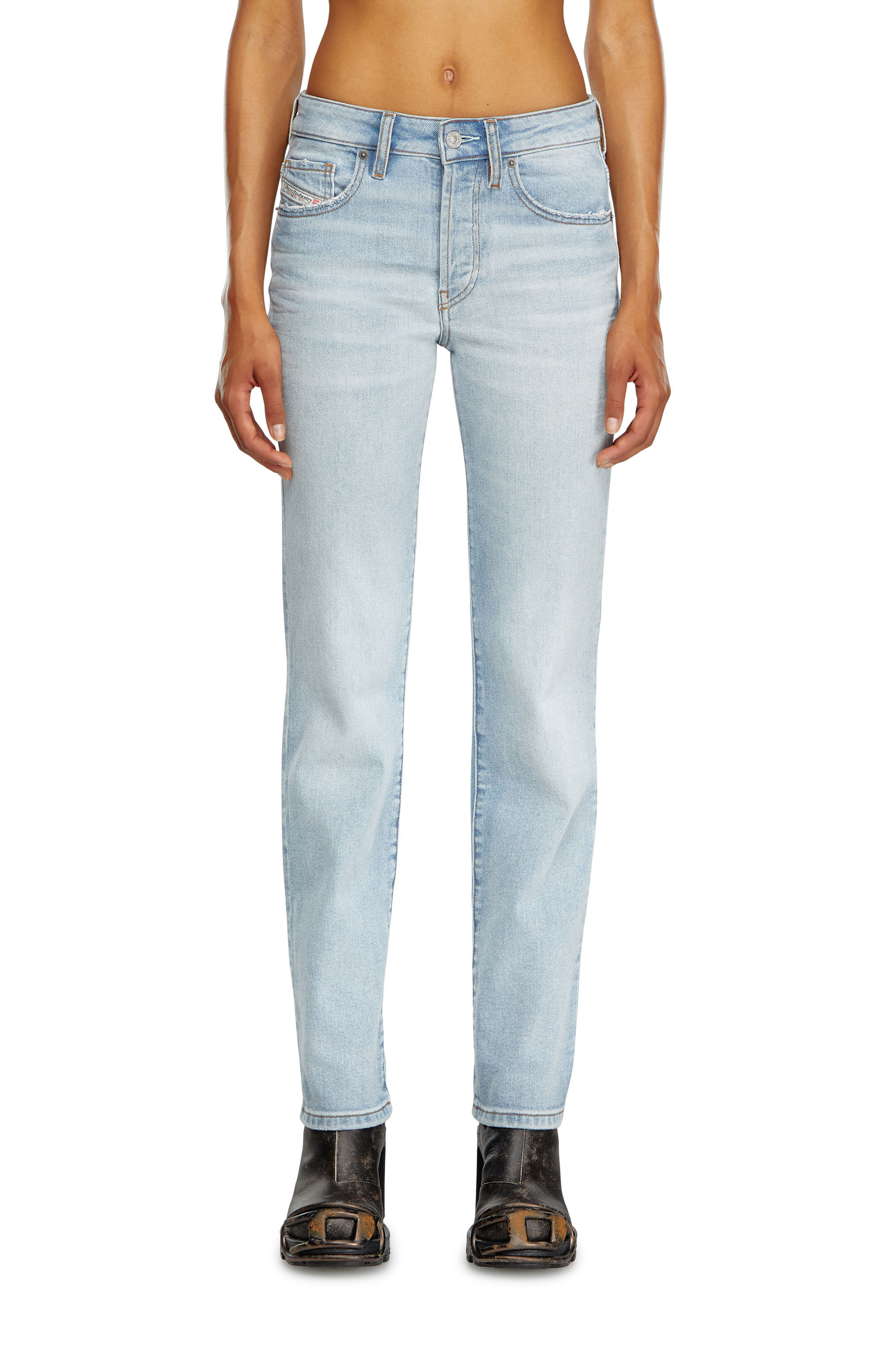 Diesel - Woman's Regular Jeans 1989 D-Mine 0GRDM, Light Blue - 3