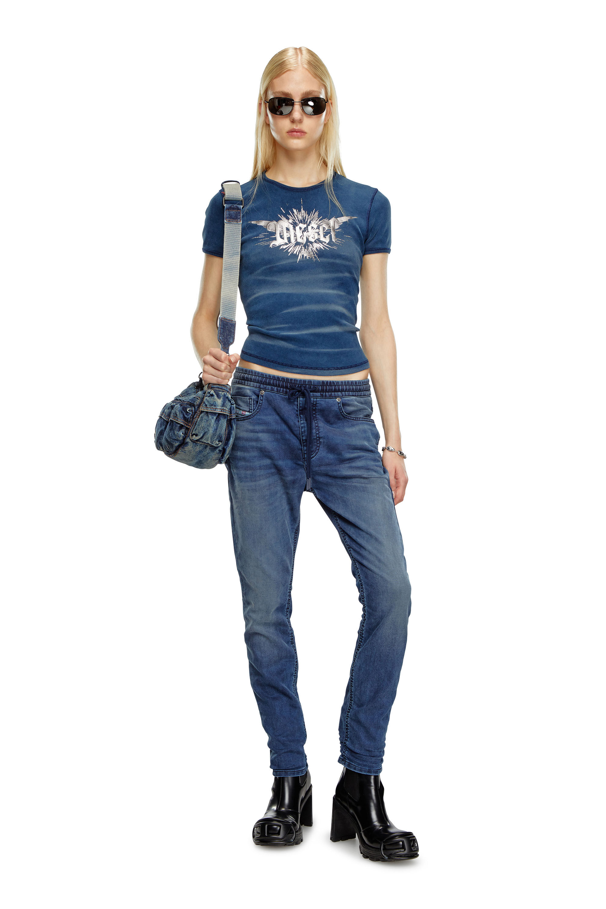 Diesel - Woman's Regular 2031 D-Krailey Joggjeans® 068LX, Dark Blue - 1