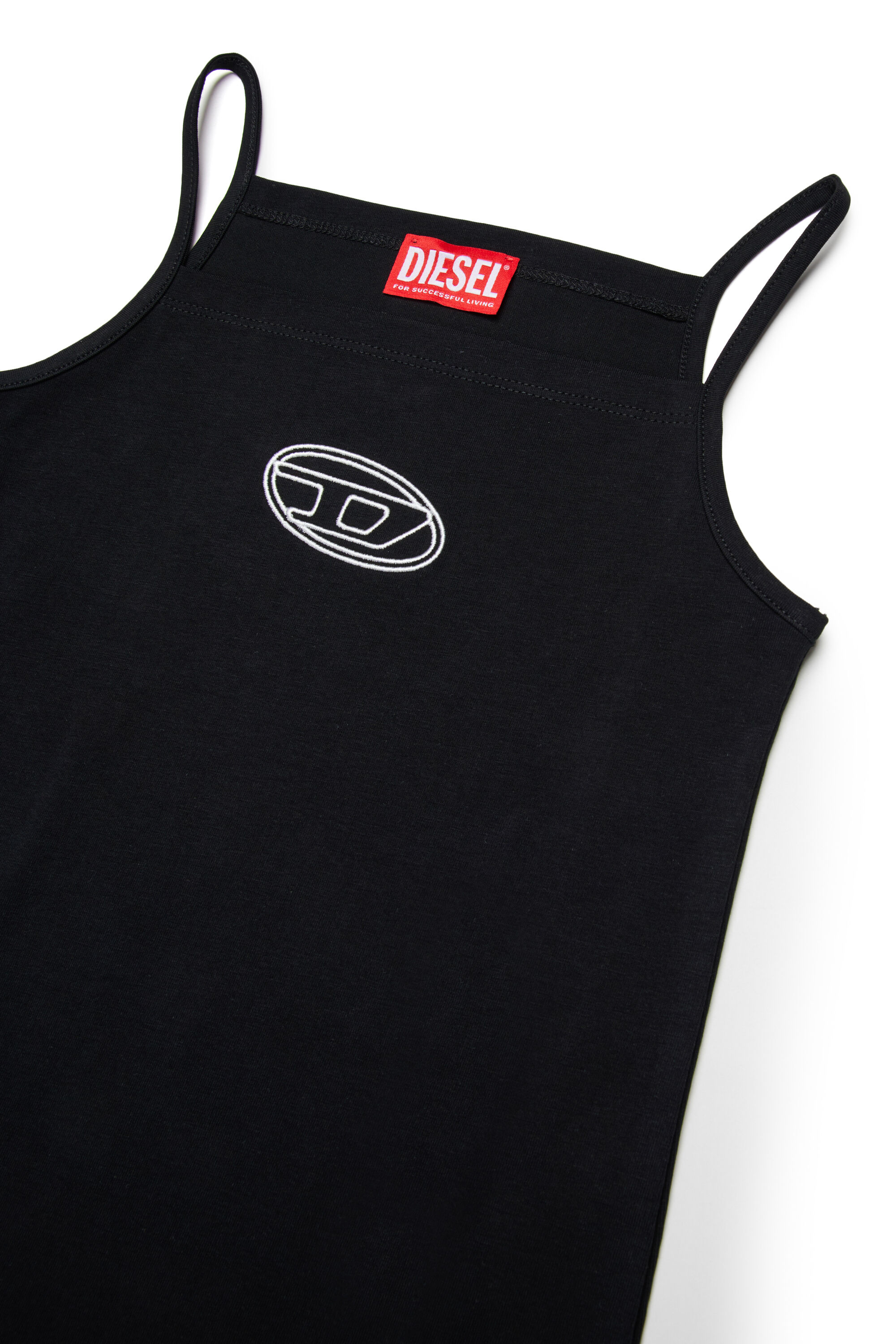 Diesel - DKIPPY, Woman's Cotton tank dress with embroidery in Black - 3