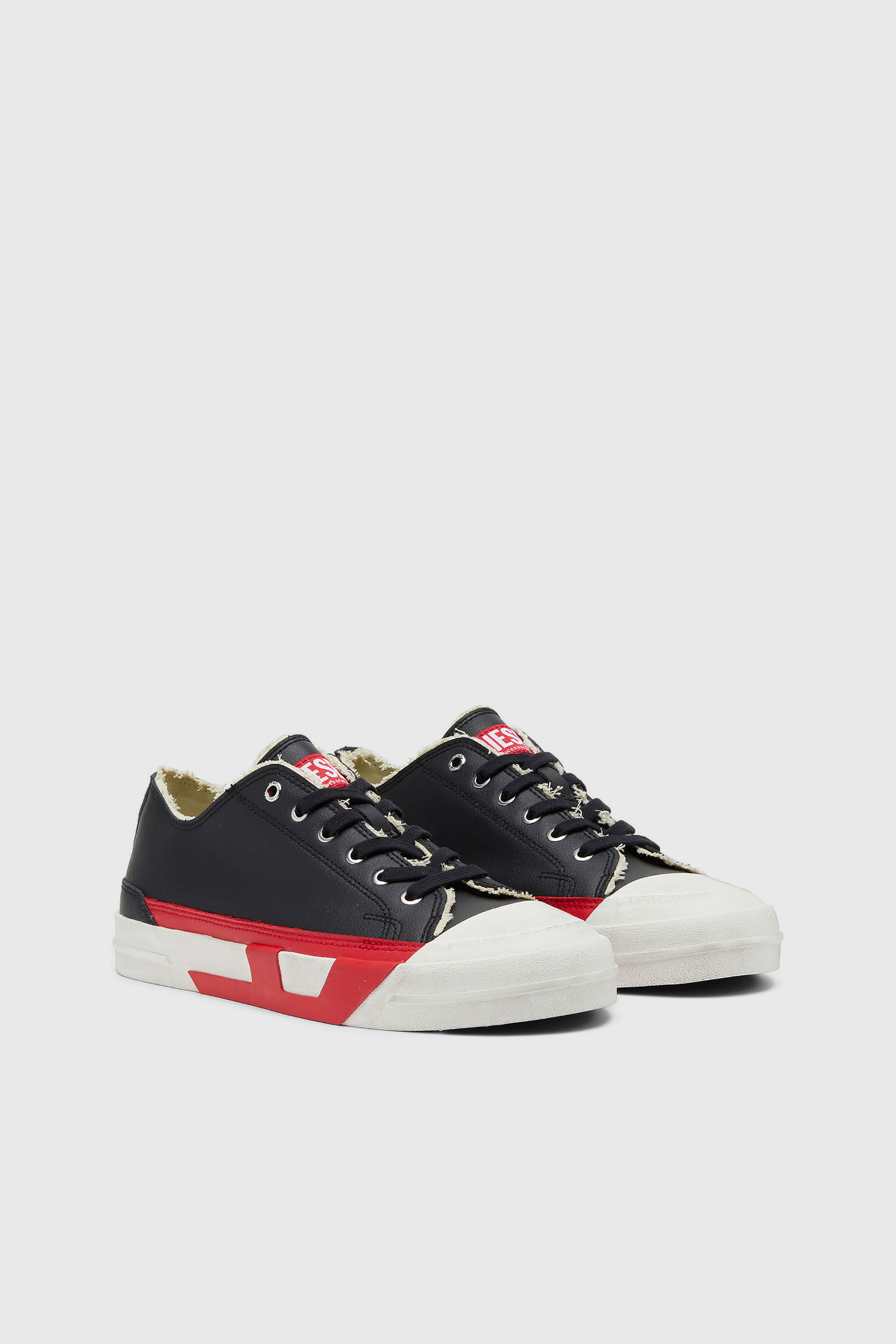 Diesel - S-D-VERSE LOW II, Man's S-D-Verse logo sneakers in Black/Red - 2
