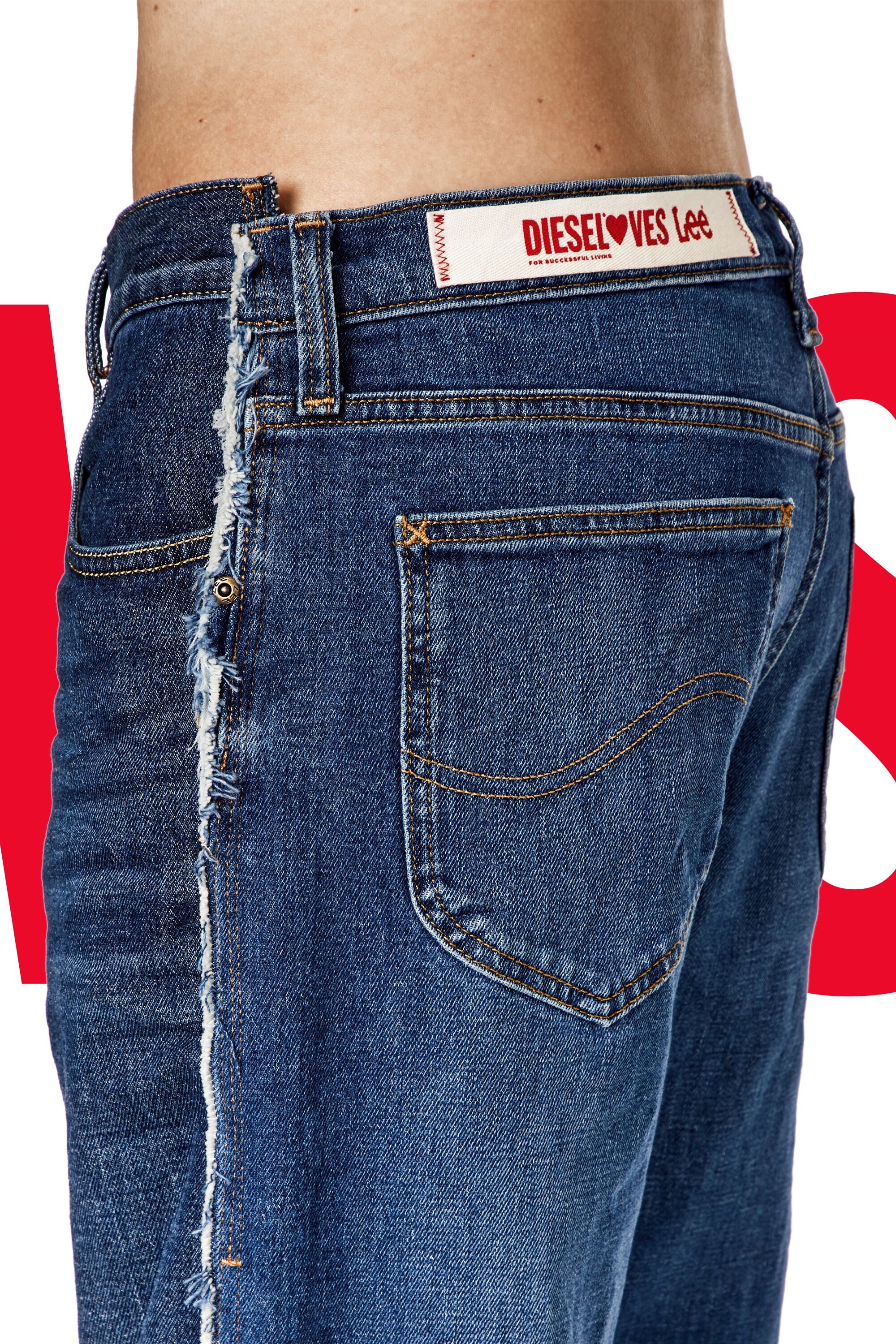 Diesel - Unisex's Regular Jeans Dieseloves 03 09K47, Medium blue - 4