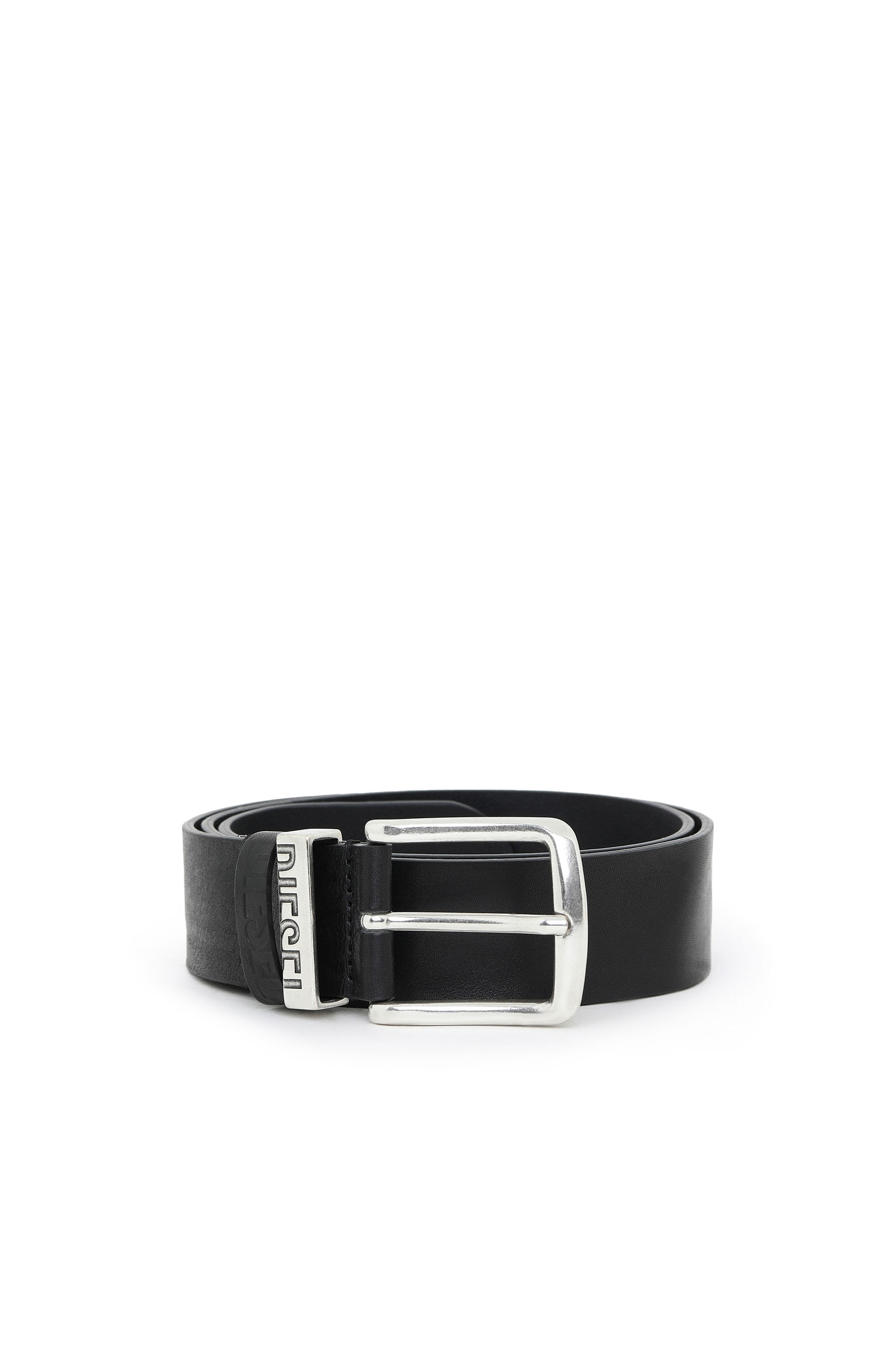 Diesel - B-VISIBLE, Man's 3.9cm belt with contrast loops in Black - 1