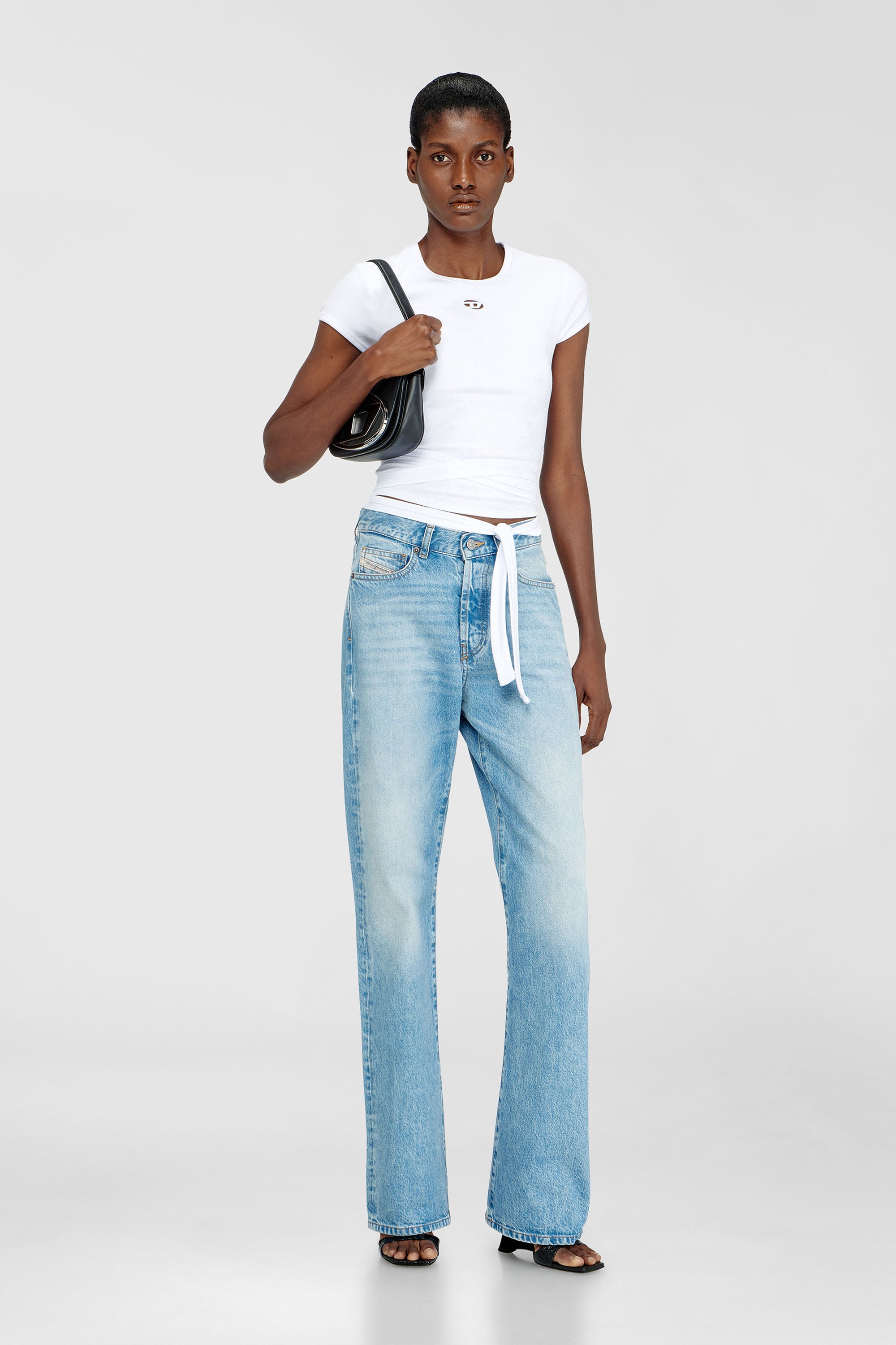 Diesel - 1DR, Woman's 1DR-Iconic shoulder bag in nappa leather in Black - 2