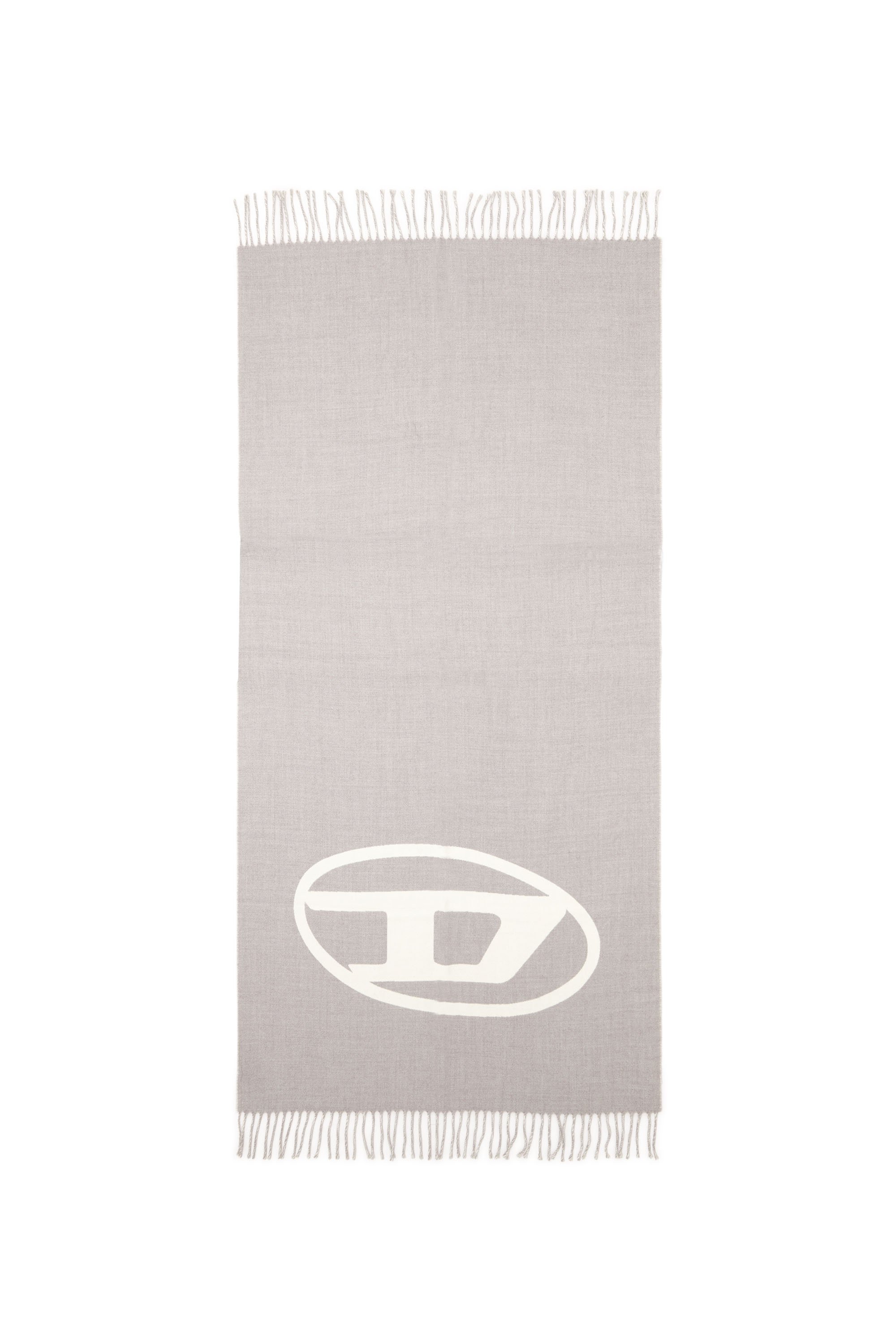 Diesel - S-TEVIE, Man's Reversible two tone wool scarf in White/Grey - 2