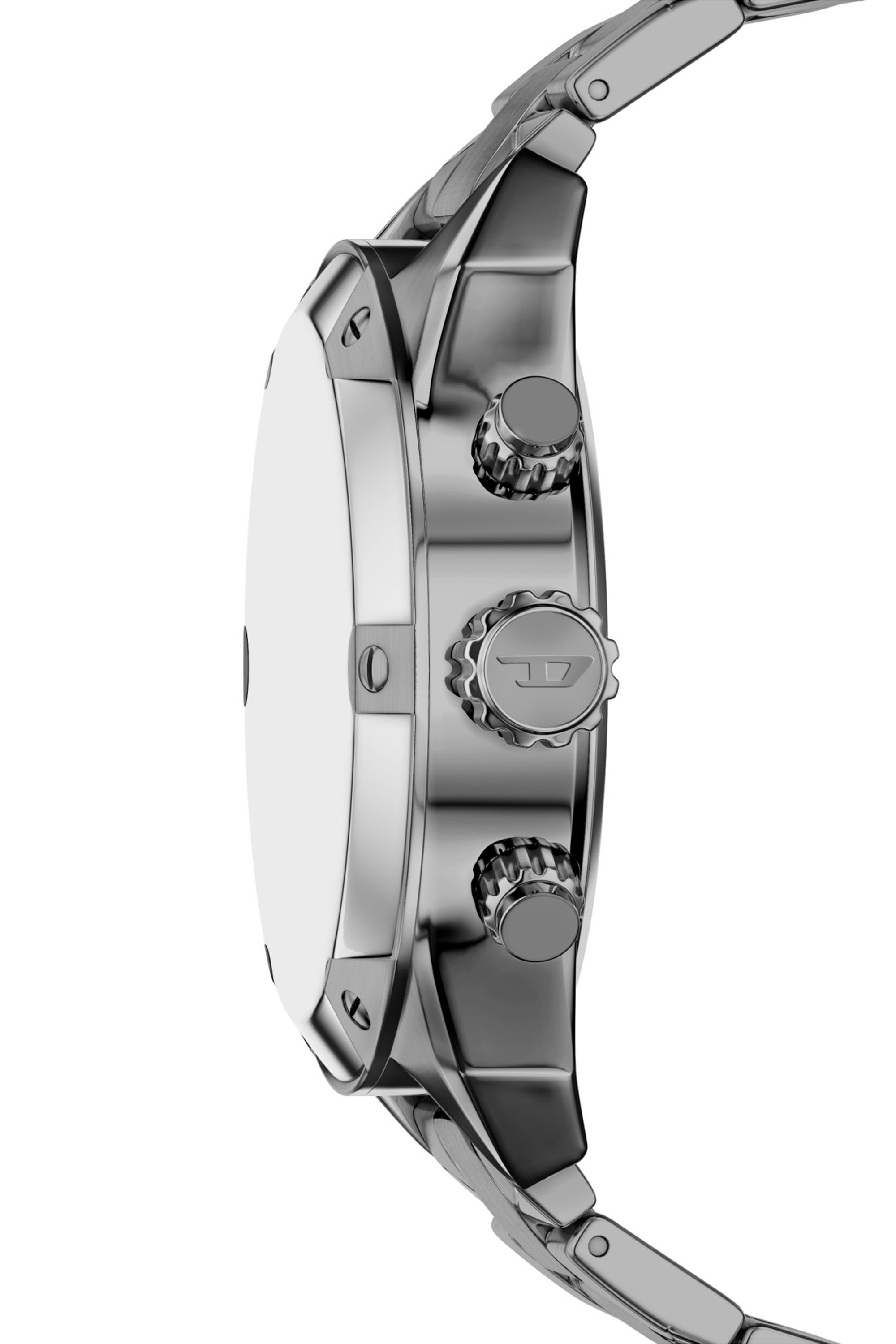 Diesel - DZ4724 WATCH, Man's Spiked gunmetal stainless steel watch in Dark grey - 3