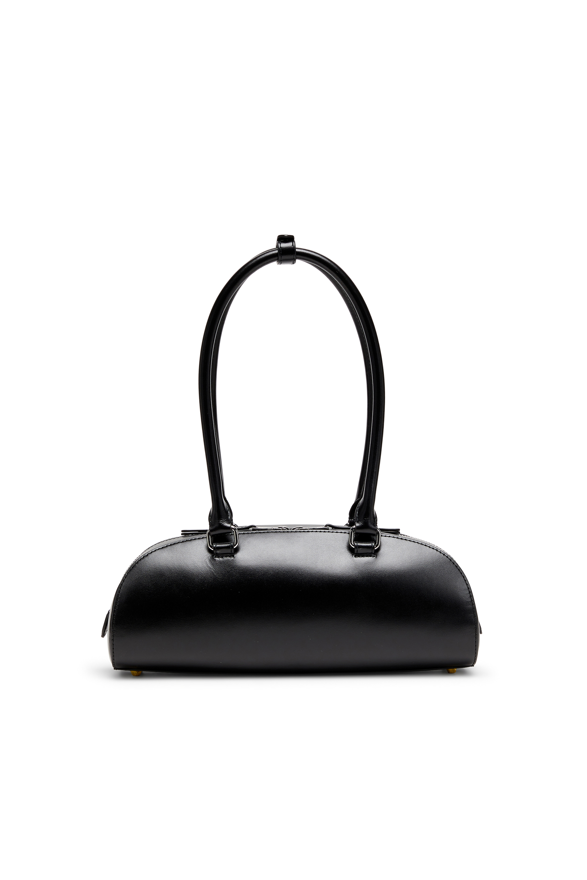 Diesel - 1DR DOME SHOULDER EW, Woman's 1DR Dome - Elongated bowling bag in leather in Black - 2