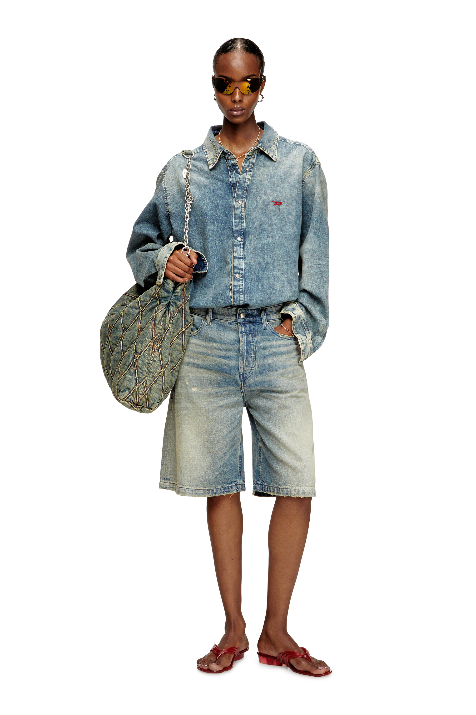 Diesel - MELISSA QUANTUM THONG, Woman's Sculptural flip-flops in Melflex® in Red - 7