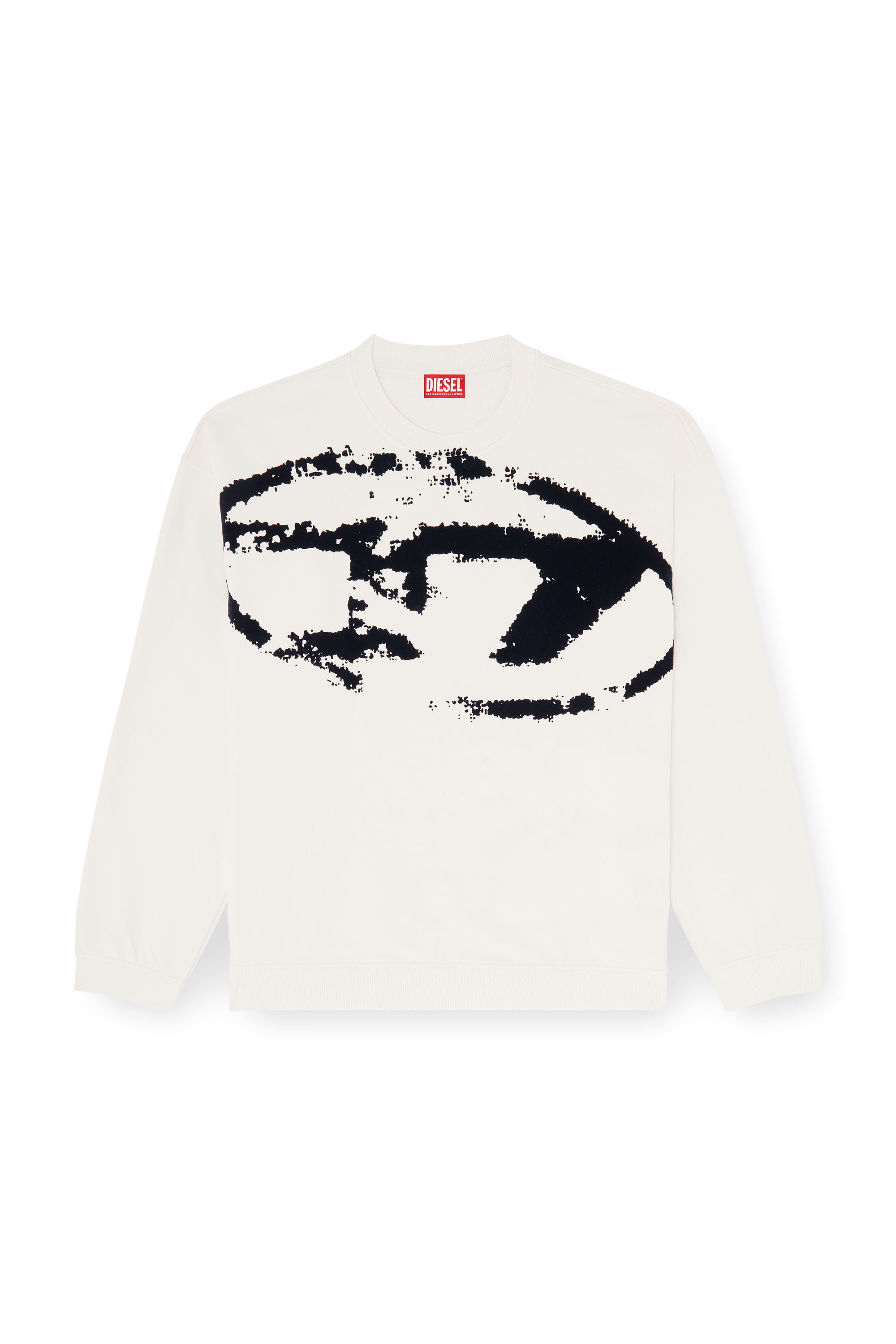 Diesel - S-BOXT-N5, Man's Cotton sweatshirt with flocked Oval D in null - 3