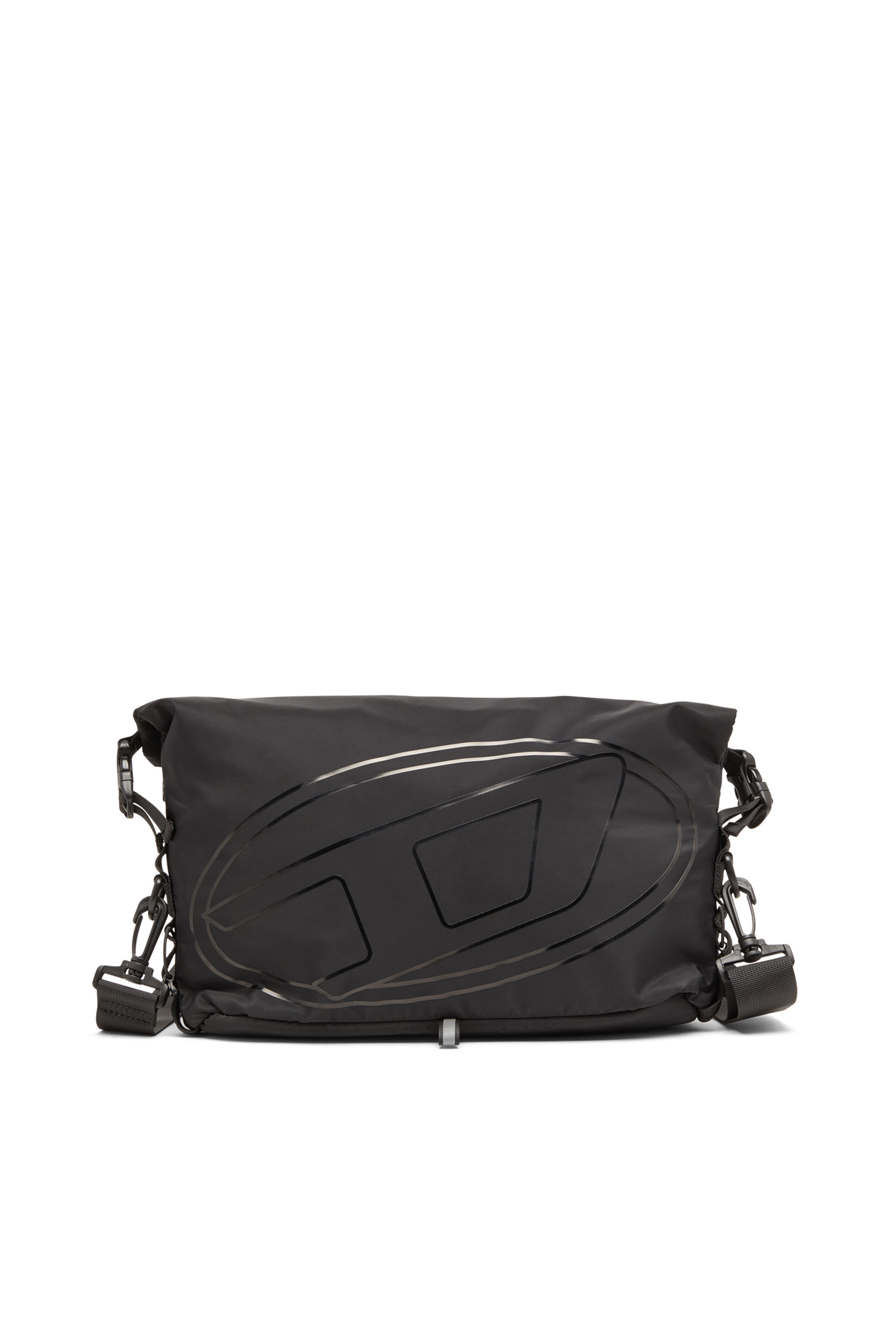 Diesel - DRAPE CROSSBODY, Man's Drape-Nylon crossbody bag with Oval D print in Black - 2