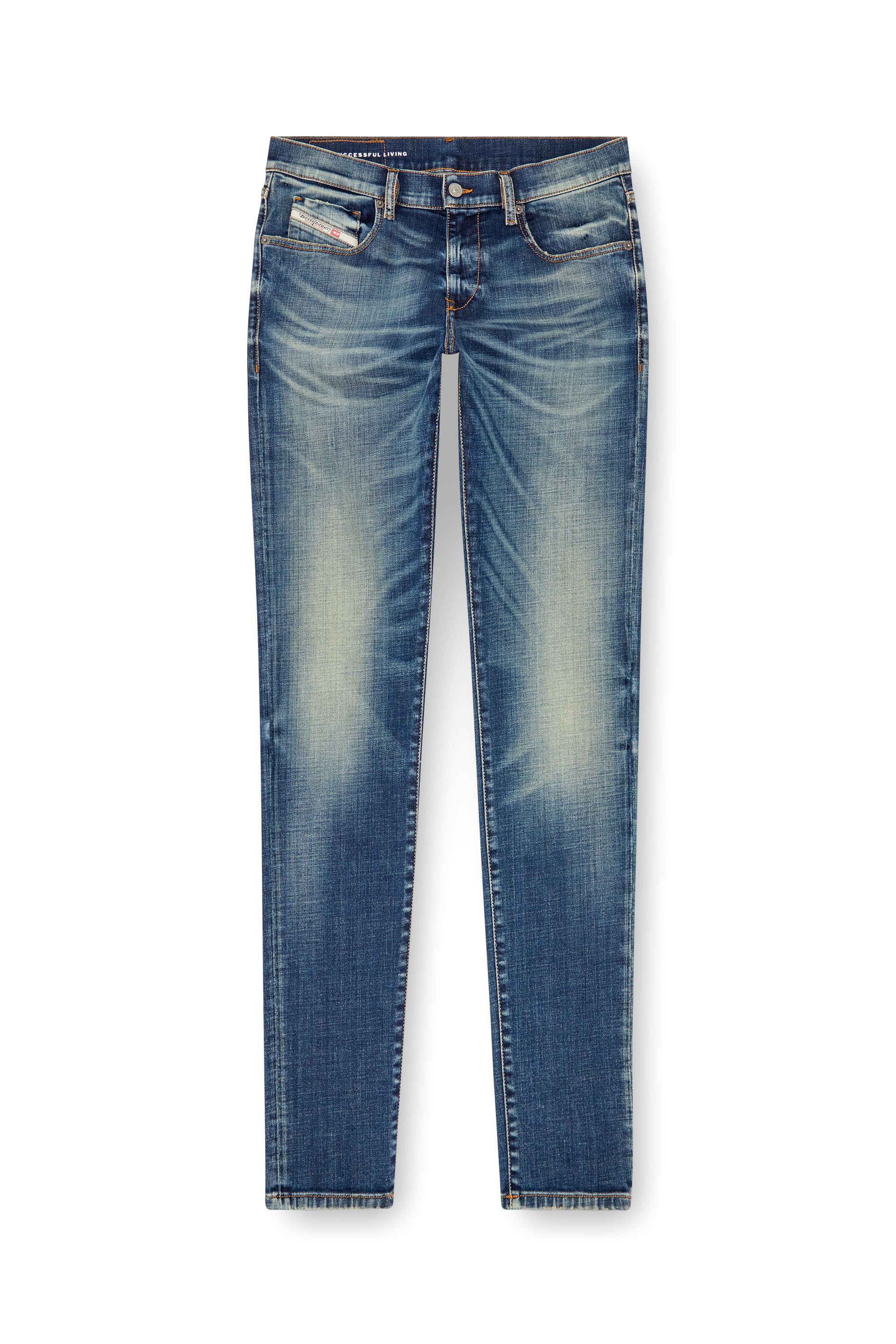 Diesel - Man Slim Jeans 2019 D-Strukt 09J50, Medium blue - Image 3