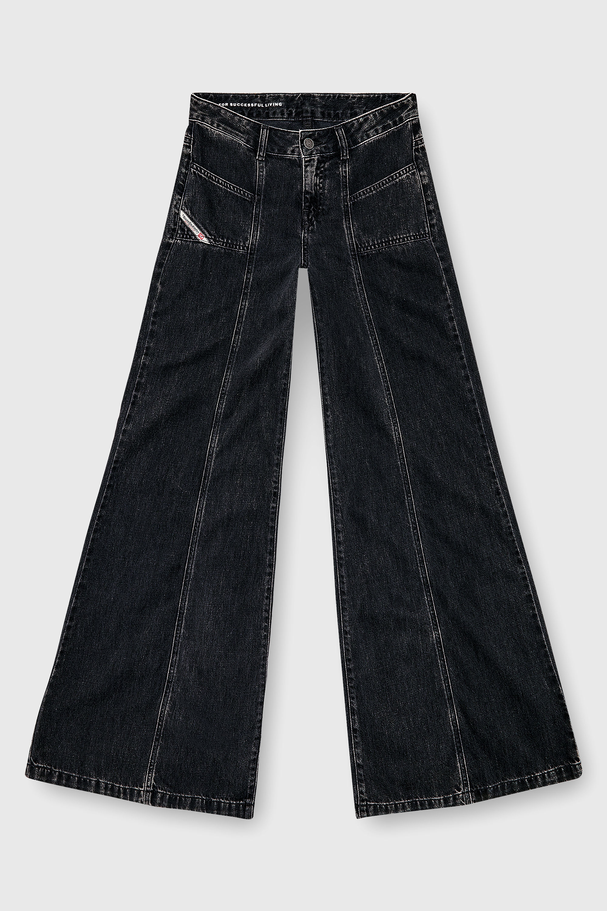 Diesel - Woman's Flare Jeans D-Akii 068HN, Black/Dark grey - 6