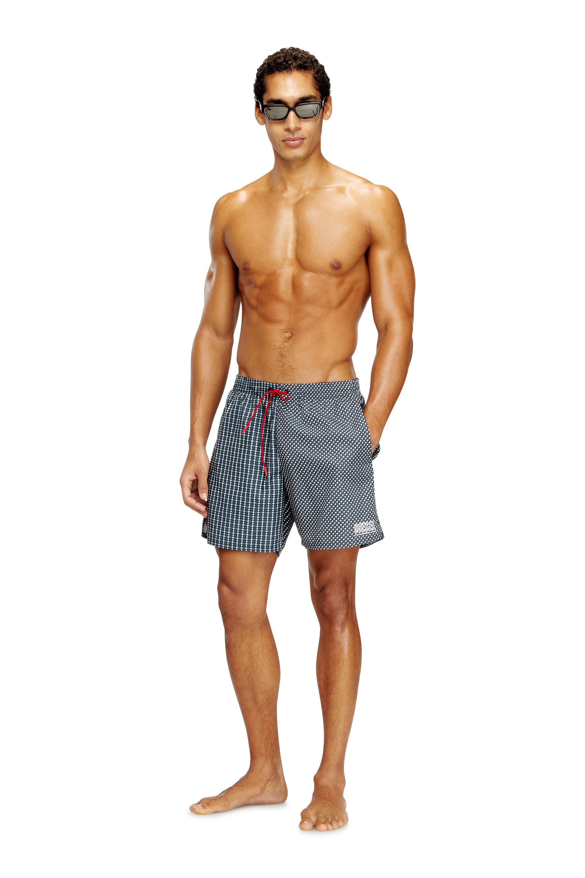Diesel - SPORT-41-D-CORE, Man's Swim shorts with mixed patterns in null - 1
