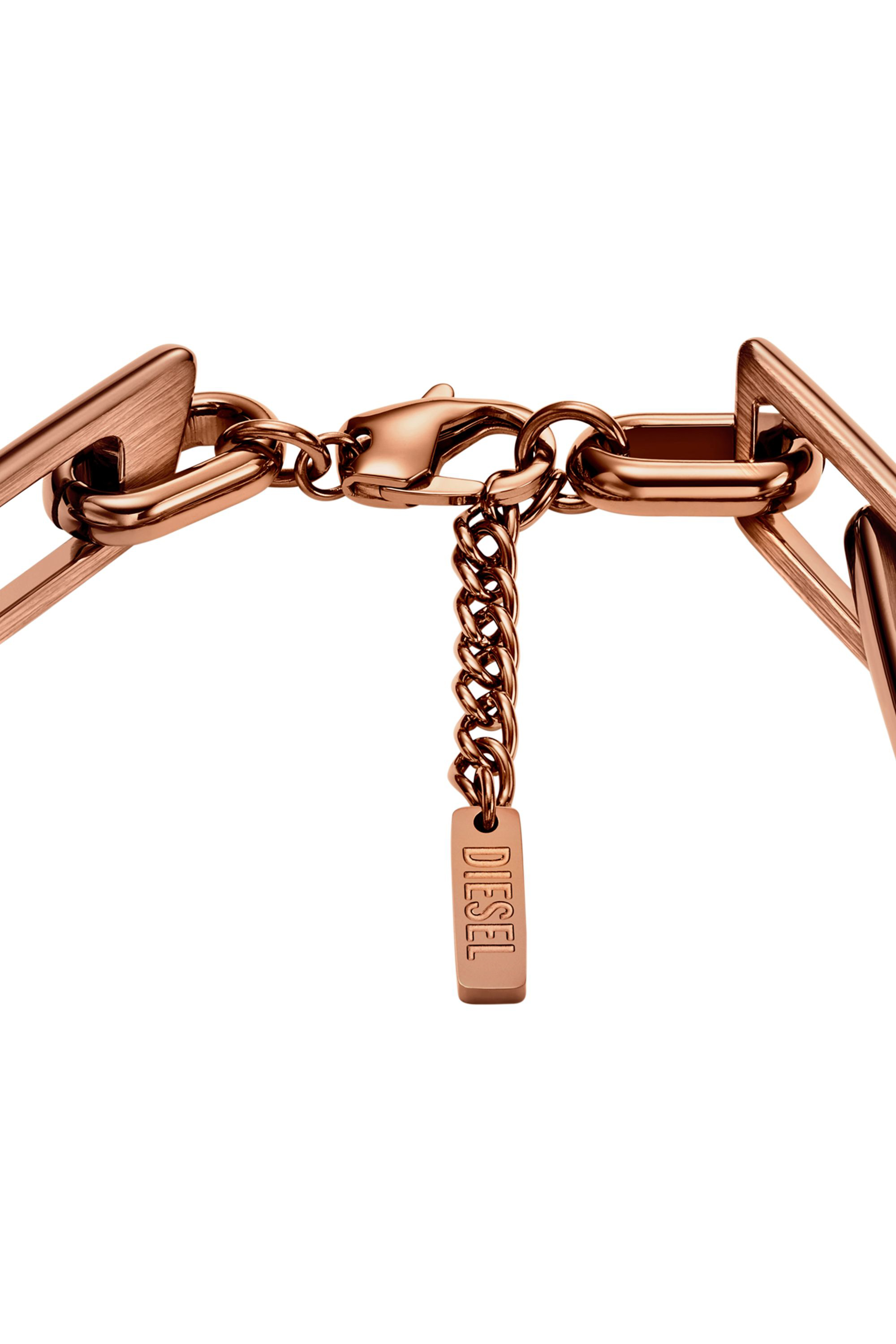 Diesel - DX1645200 JEWELLERY, Unisex's Stainless steel chain bracelet in Bronze - 2