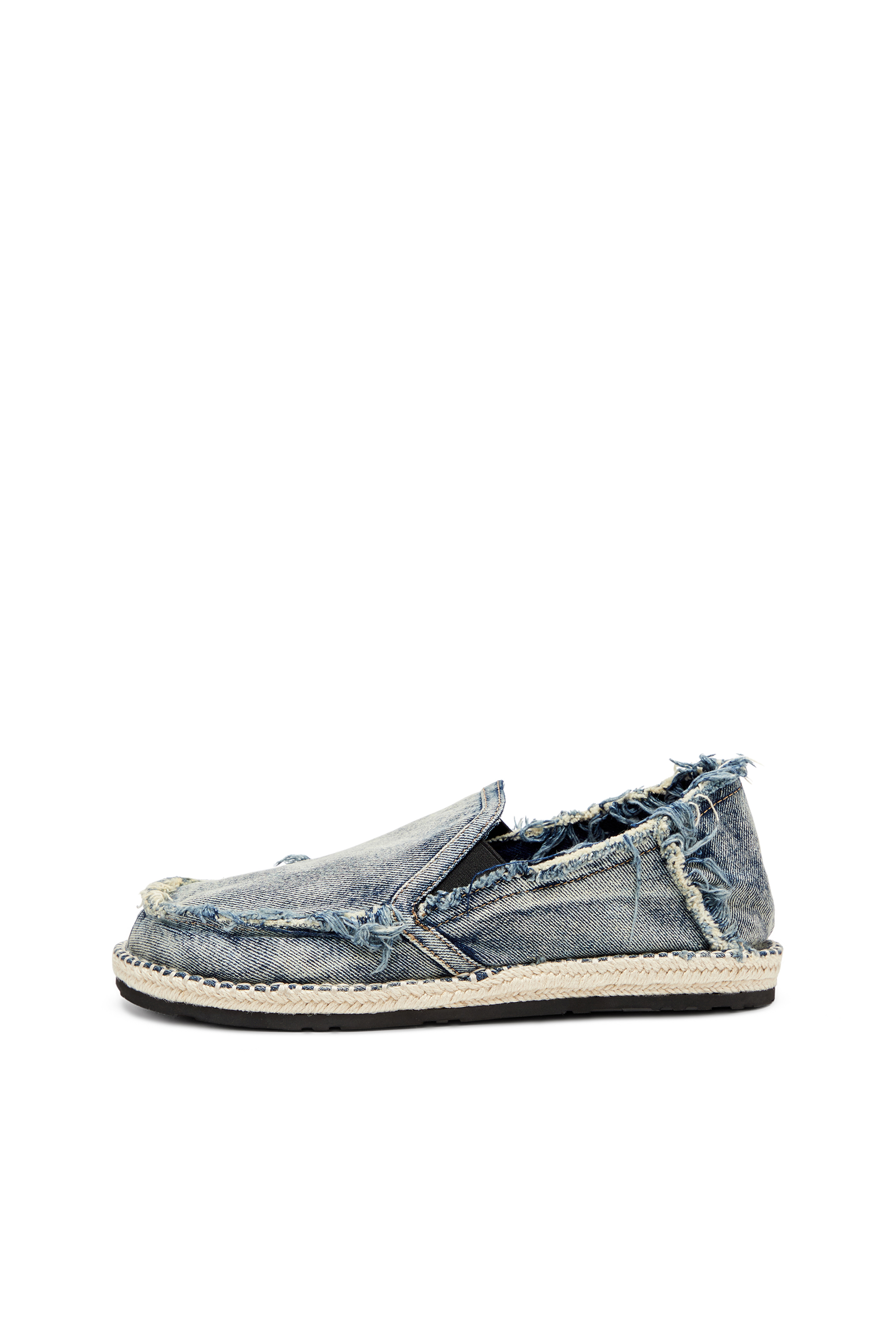 Diesel - D-LUKAS ESP, Man's D-Lukas-Espadrille loafers in distressed denim in Light Blue - 7