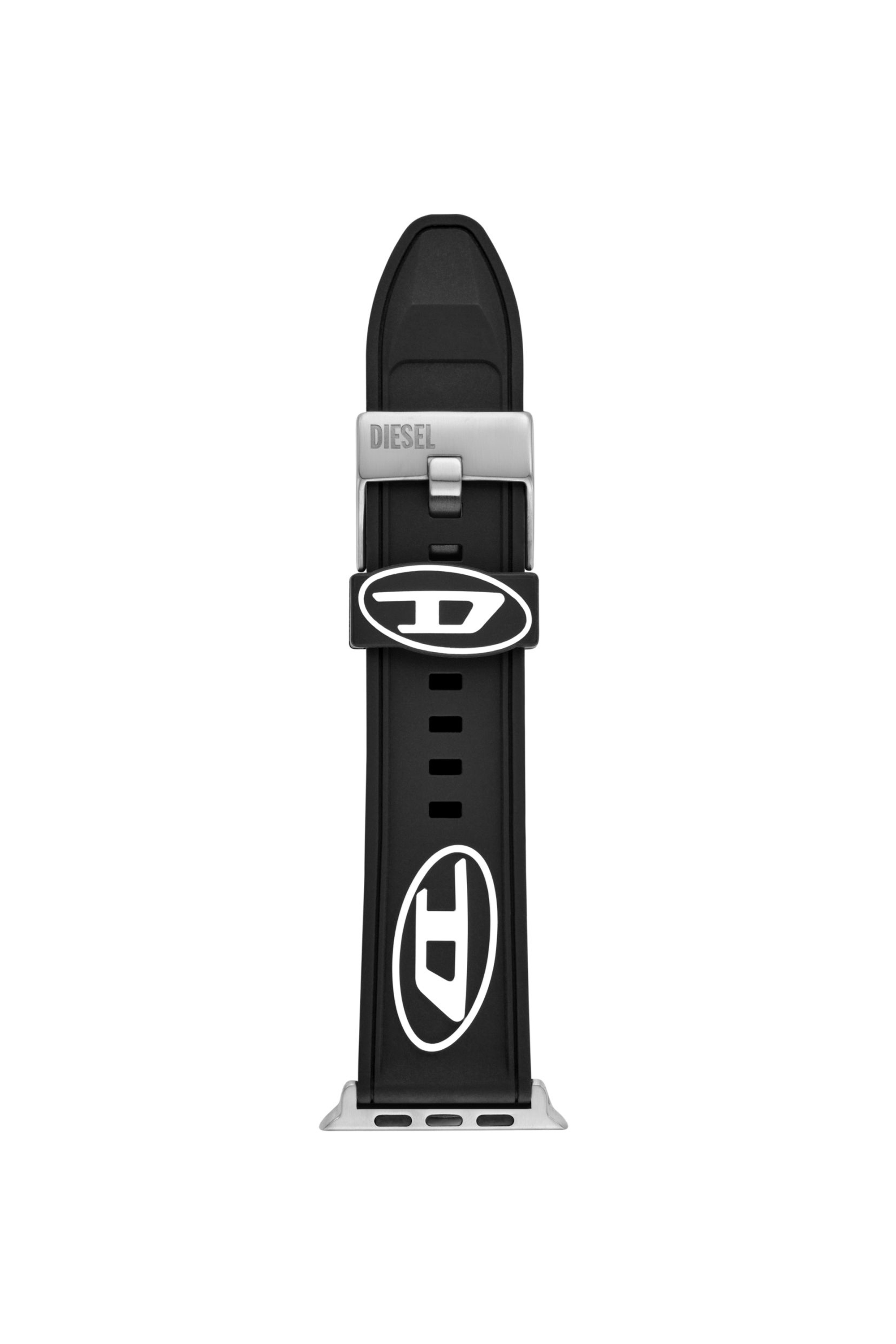 Diesel - DSS0018, Unisex's Black silicone band for apple watch®, 42/44/45/49mm in Black - 1