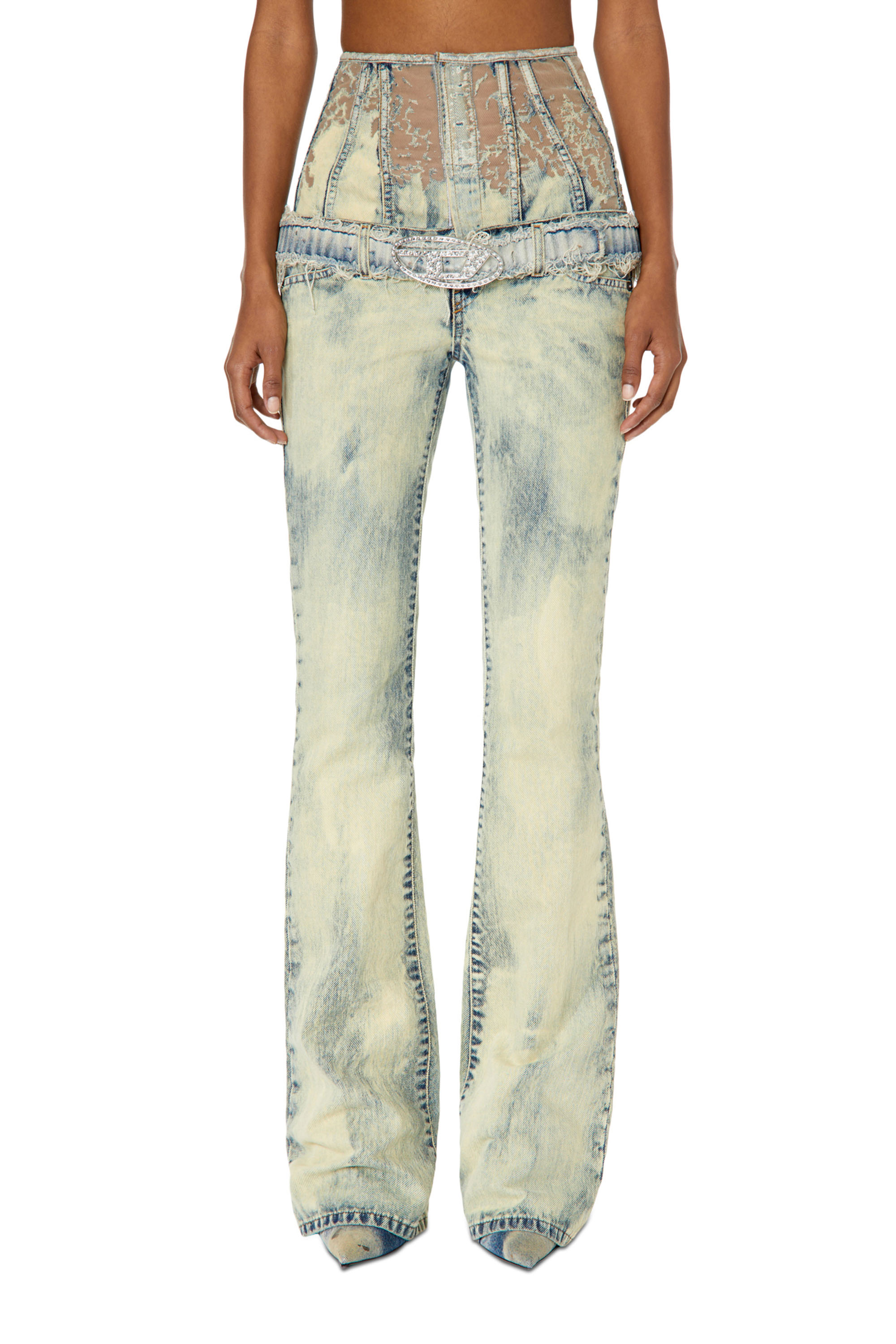 Diesel - Woman's Bootcut and Flare Jeans 1969 D-Ebbey 068GP, Light Blue - 1