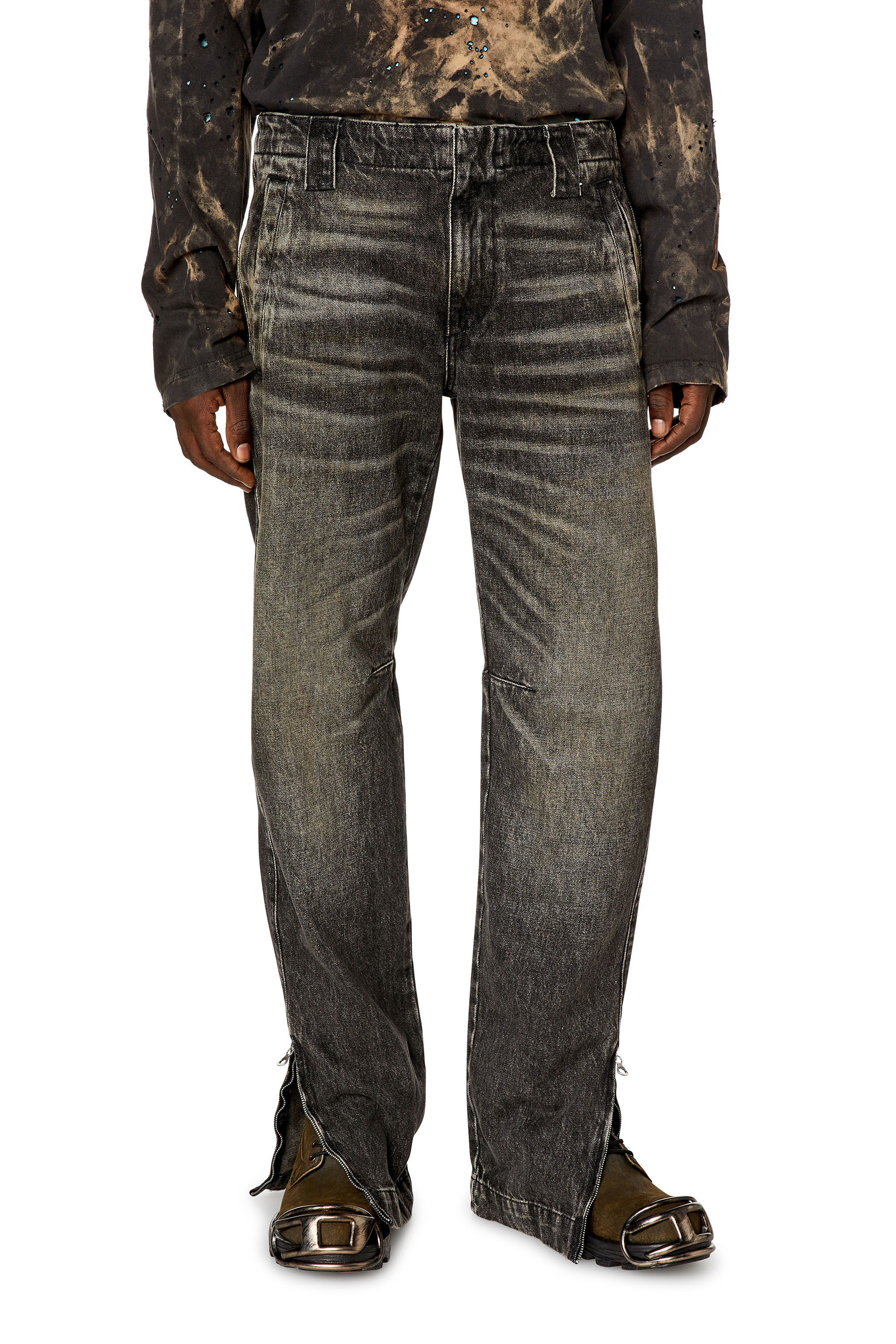 Diesel - Man Straight Jeans D-Gene 0GHAA, Black/Dark grey - Image 1