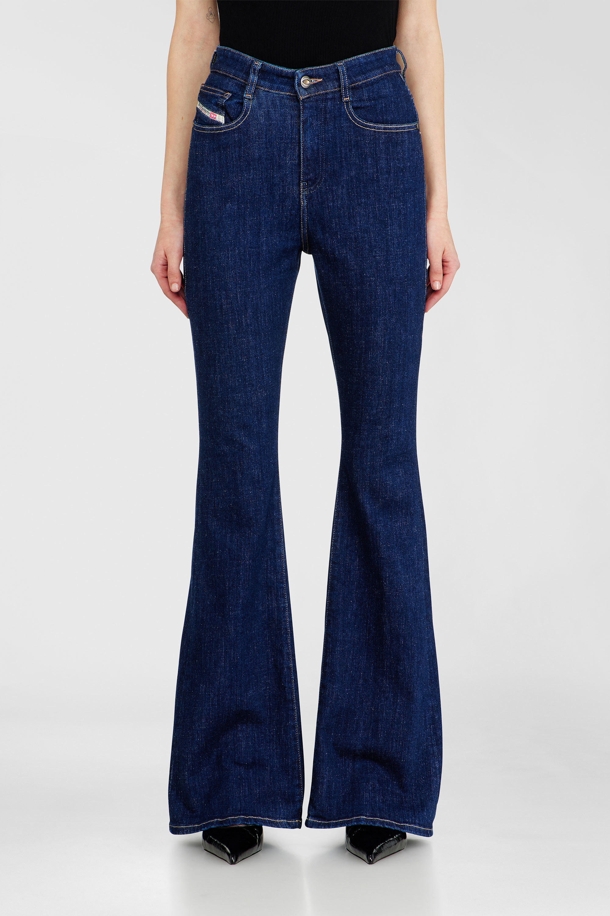 Diesel - Woman's Bootcut Jeans 1973 D-Partt 09Q03, Dark Blue - 1