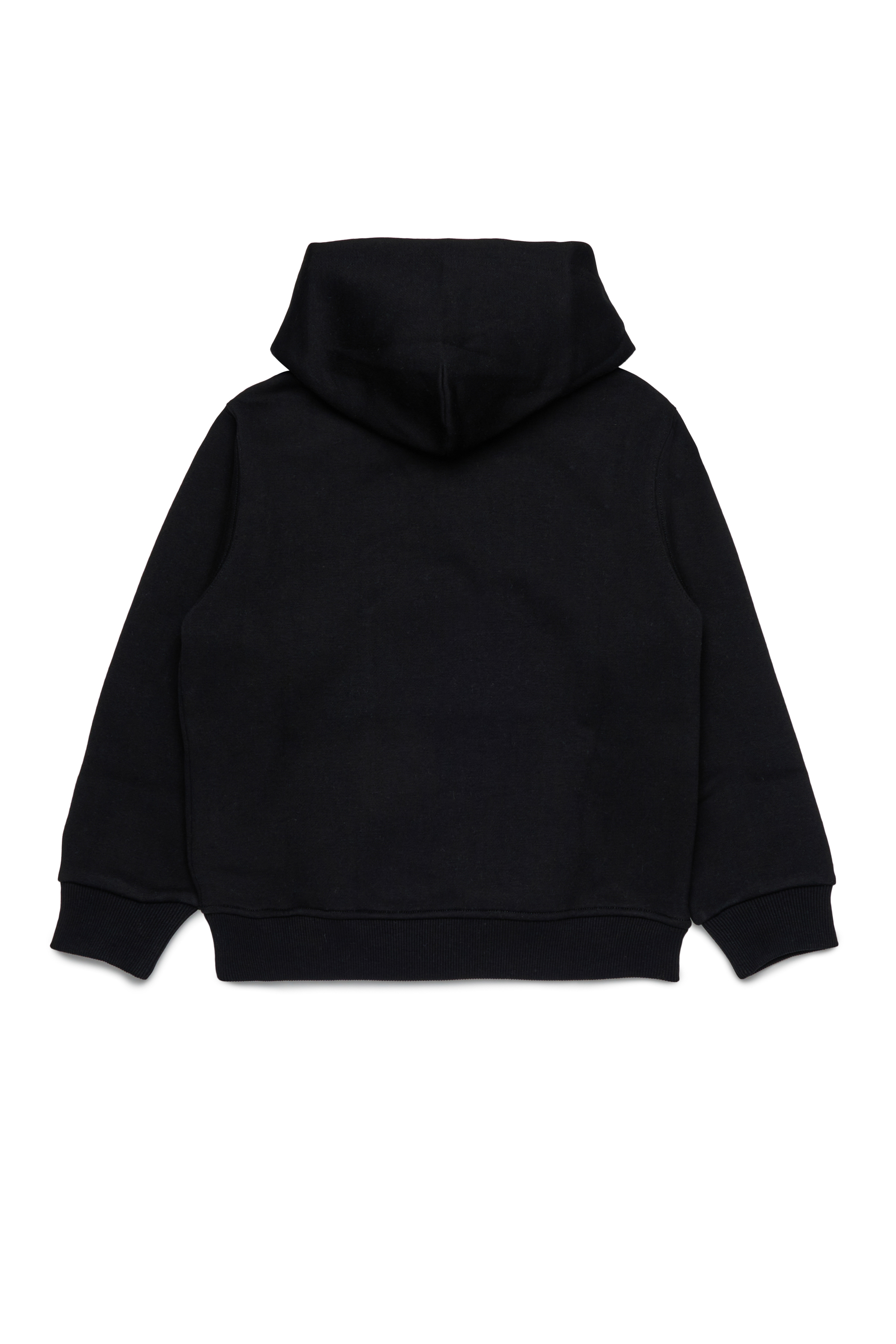 Diesel - SBOXTHOODK3 OVER, Man's Cotton sweatshirt with kangaroo pocket in Black - 2