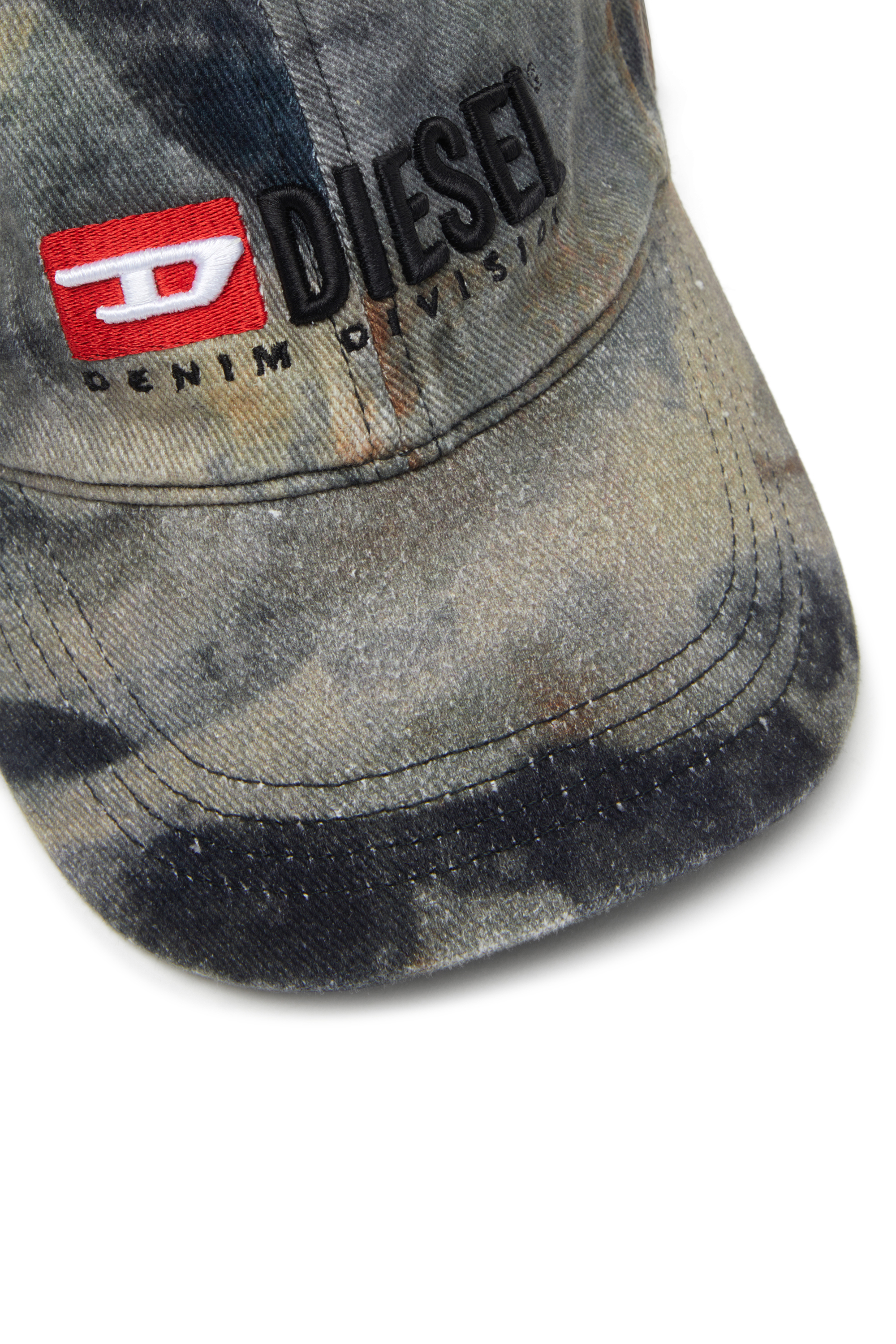 Diesel - C-AMO, Man's Baseball cap with all-over camo print in Grey/Black - 3