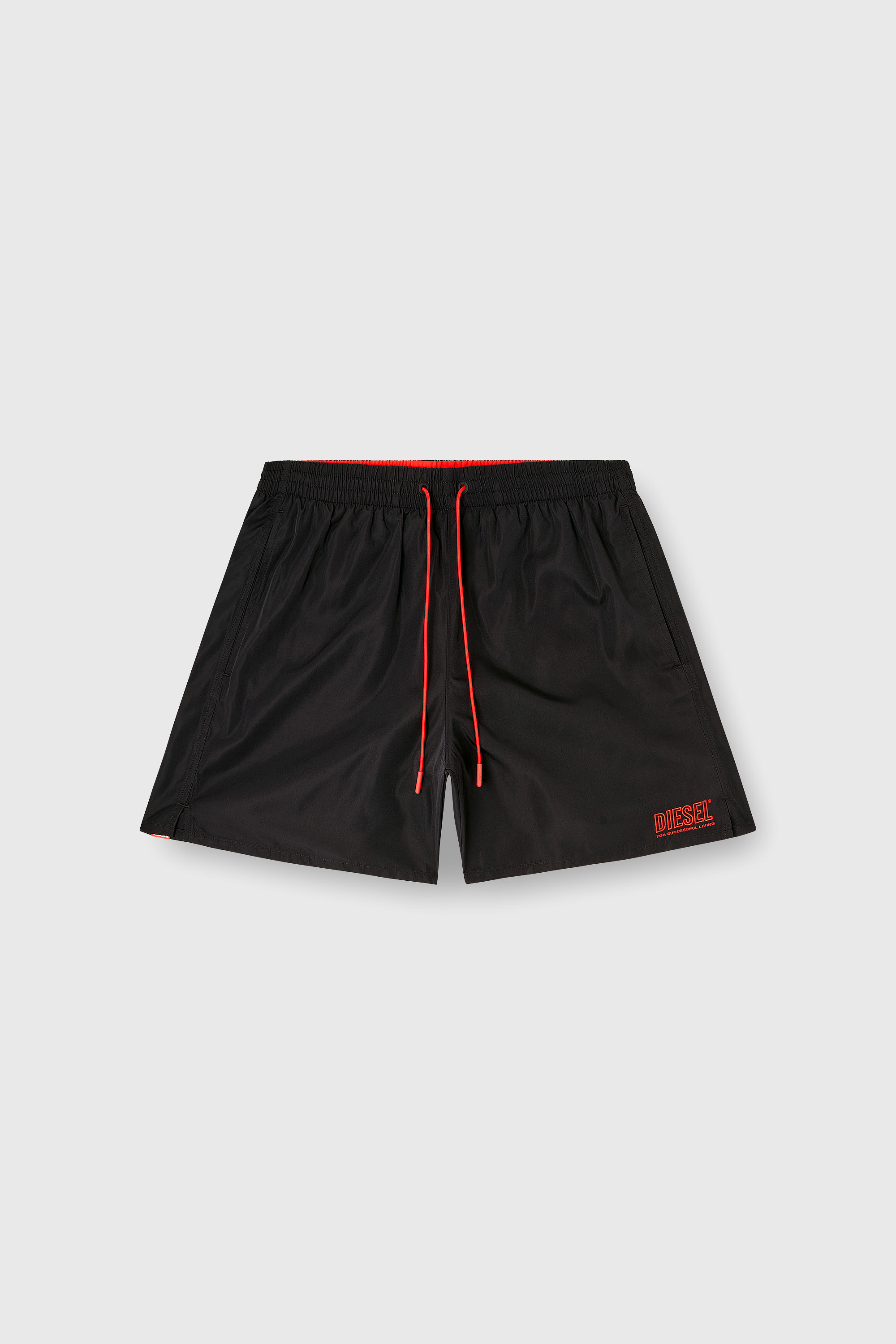 Diesel - SPORT-41-D-CORE, Man's Swim shorts with zip pocket in Black - 2