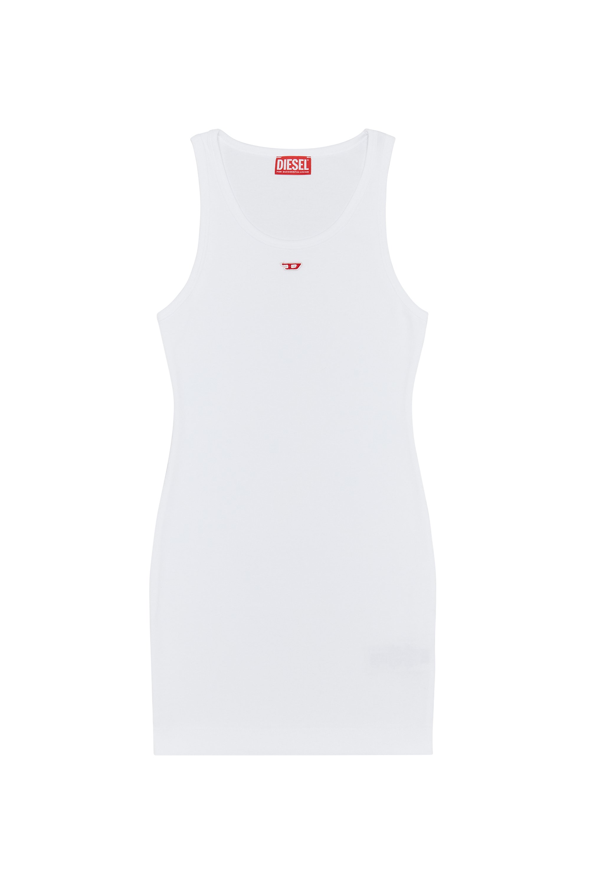 Diesel - D-TANK-D, Woman's Tank dress with D logo in White - 4