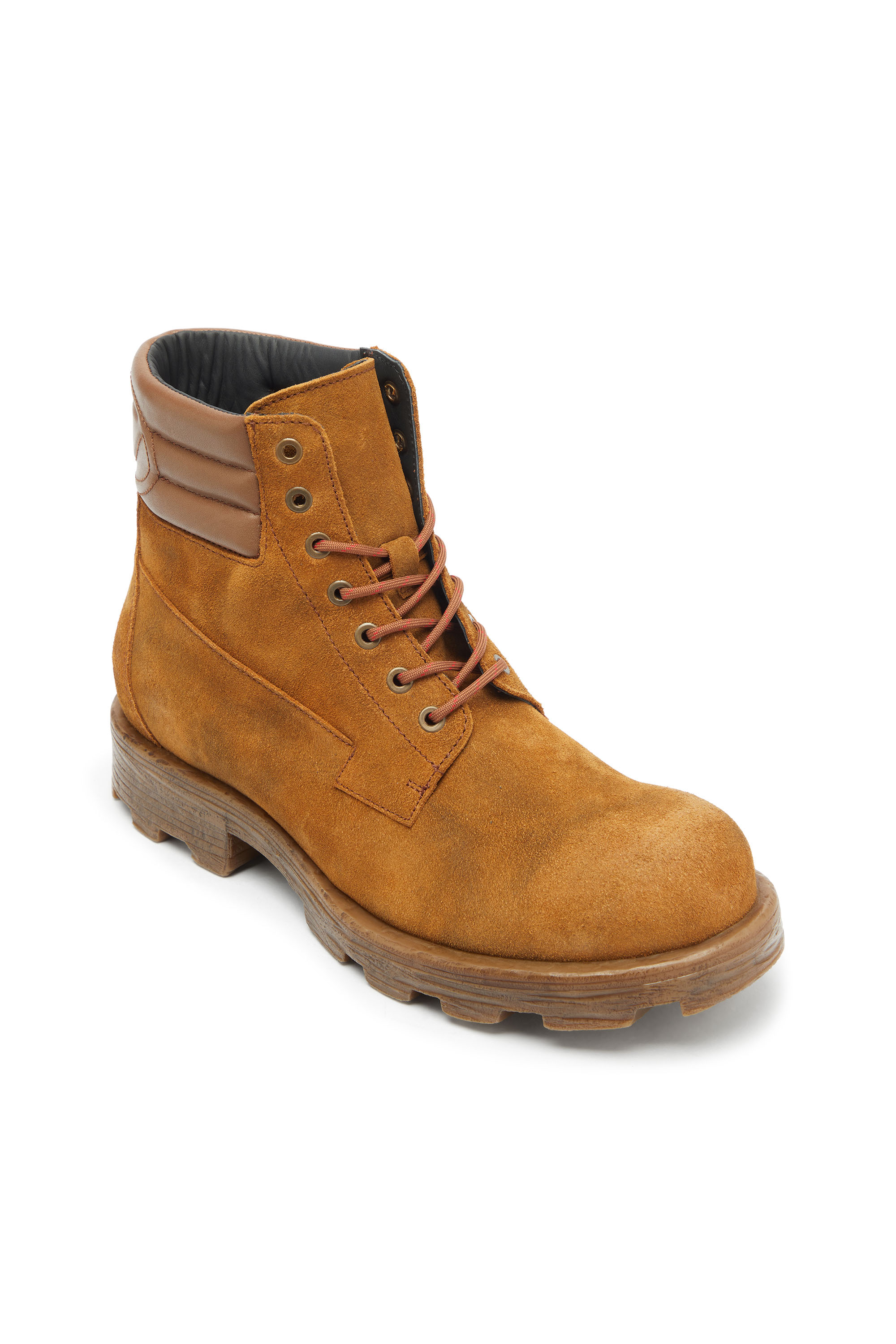 Diesel - D-HAMMER LACE UP, Man's D-Hammer - Combat boots in suede and leather in Camel - 6