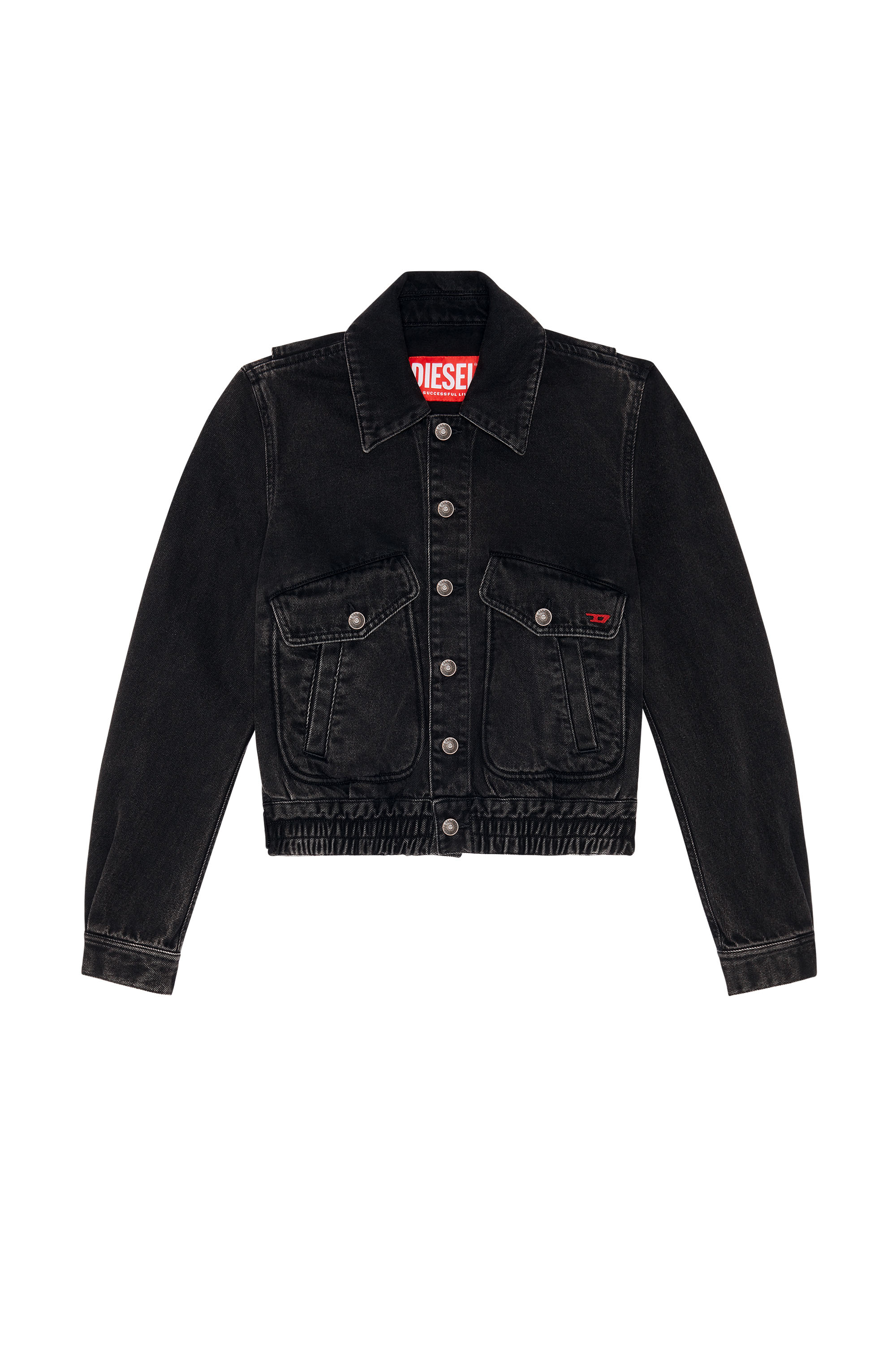 Diesel - DE-TRACY BOMBER JACKET, Black/Dark grey - Image 3