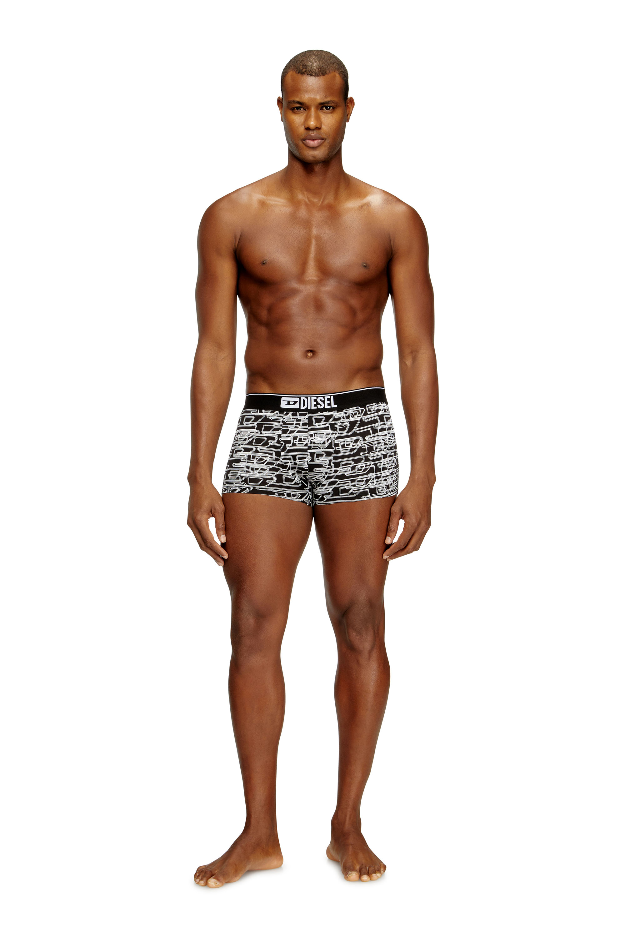 Diesel - DAMIEN-D-BOX-3PACK, Man's 3-pack of stretch cotton boxers with logo in Black/White - 2