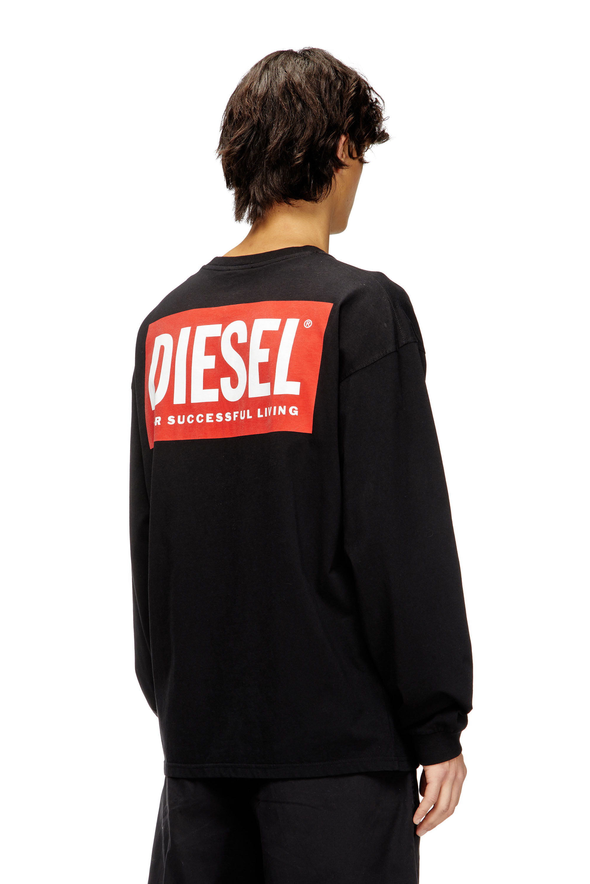 Diesel - T-BOXT-LS-BISK, Man's Relaxed long-sleeve T-shirt with Diesel logos in null - 4