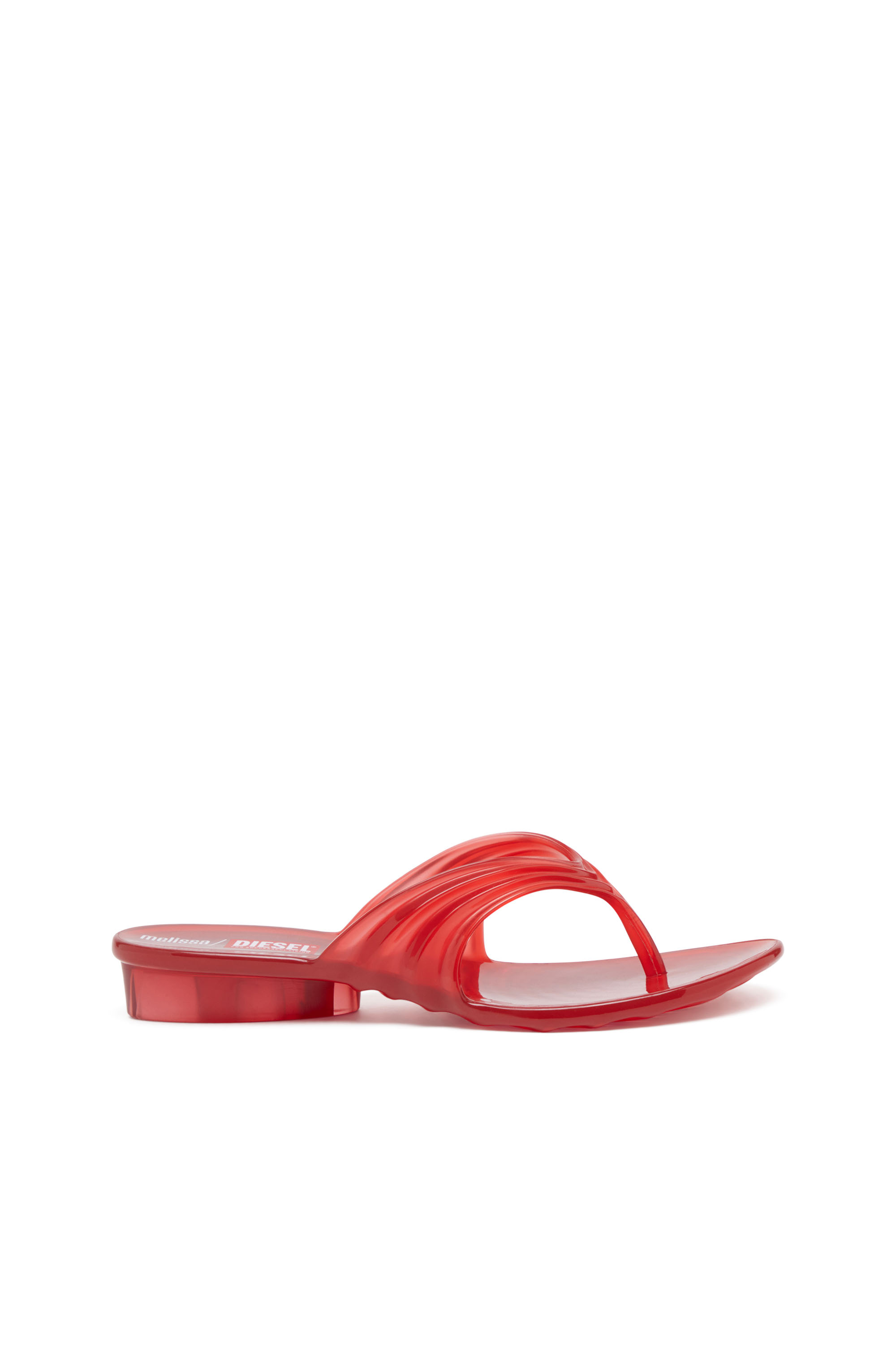 Diesel - MELISSA QUANTUM THONG, Woman's Sculptural flip-flops in Melflex® in Red - 1