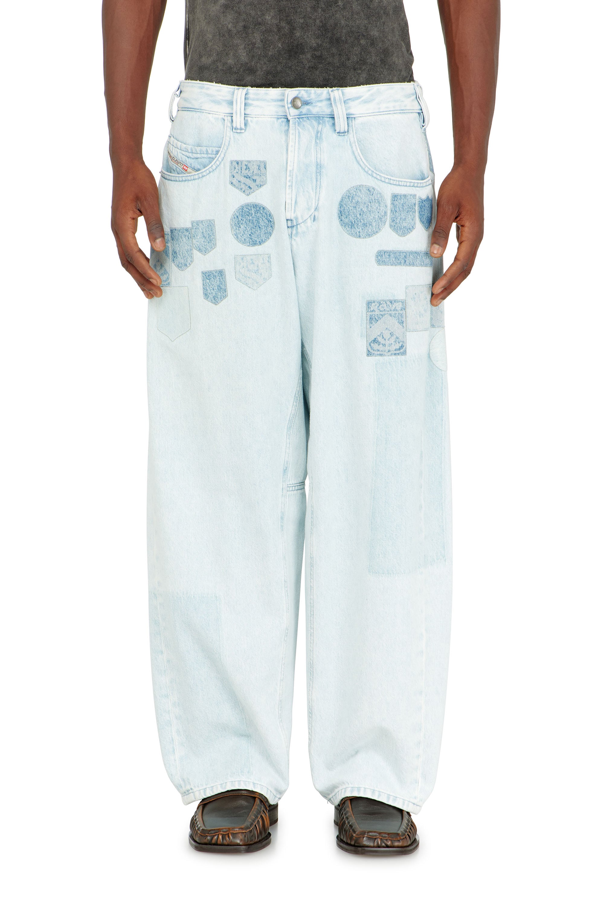 Diesel - Unisex's Relaxed Jeans 1997 D-Enim-M 0IFBQ, Light Blue - 2