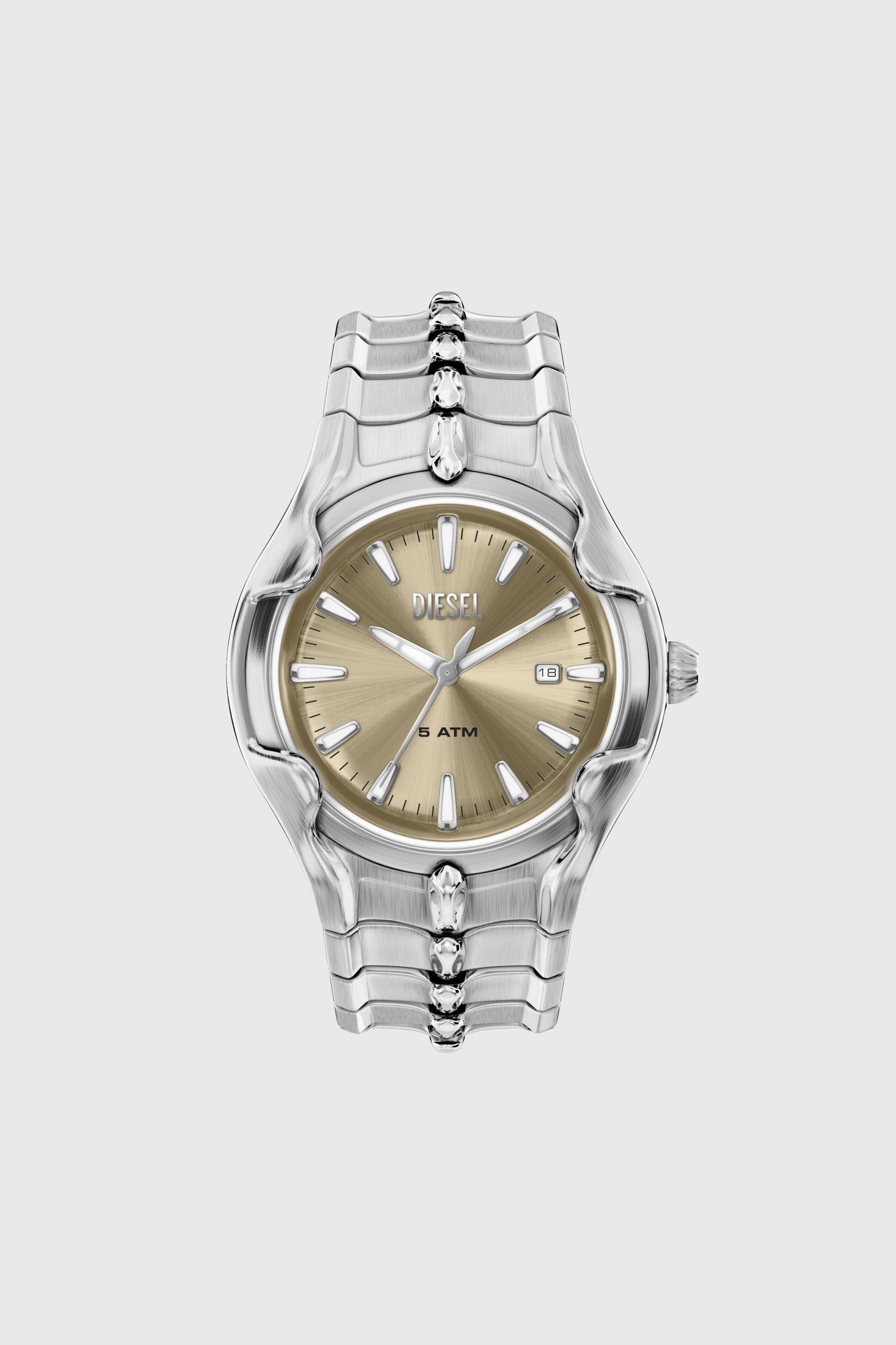 Diesel - DZ2234 WATCH, Man's Vert Stainless Steel Watch in Silver - 1