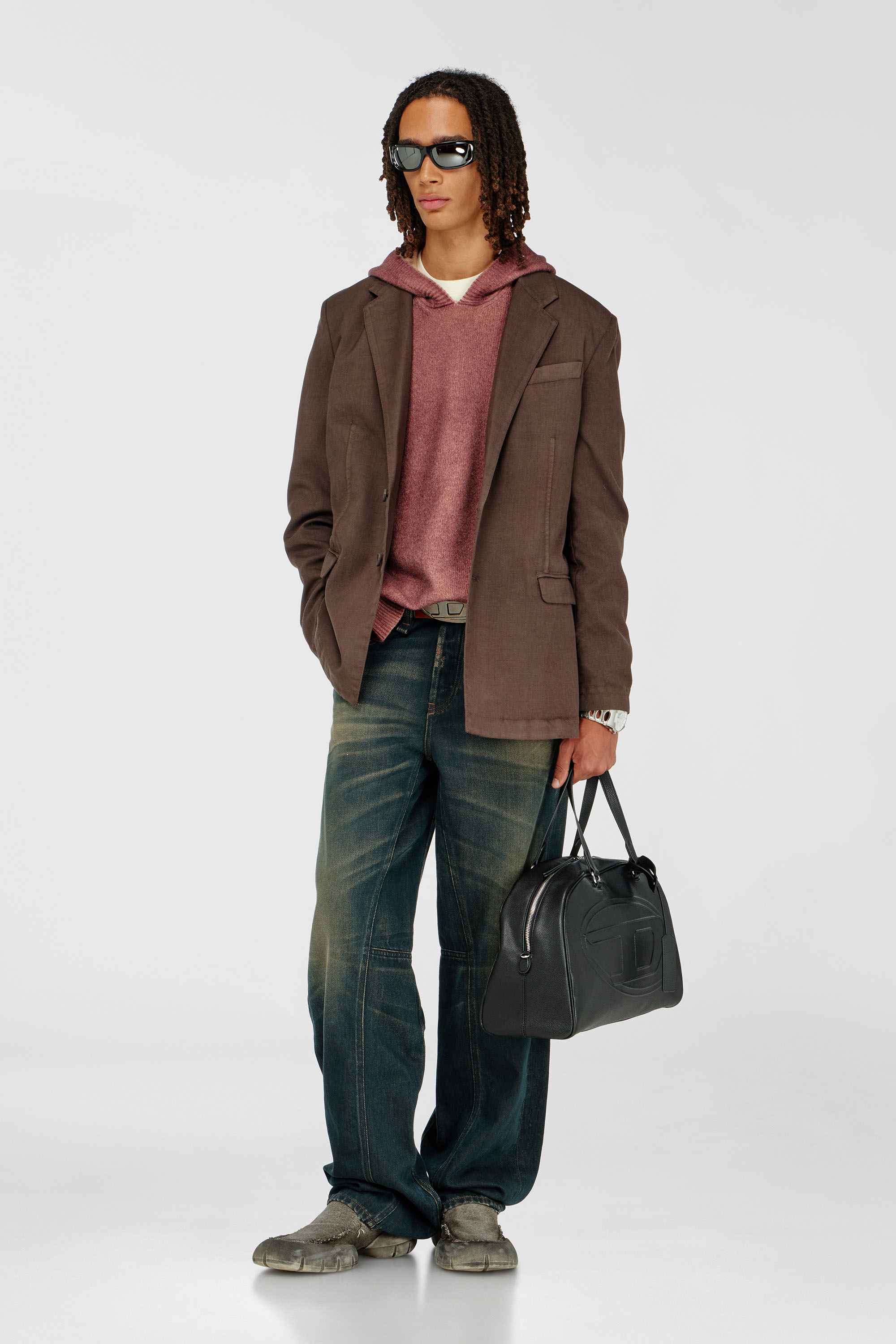 Diesel - J-CREED-AECB, Man's Blazer in stretch wool in Brown - 1