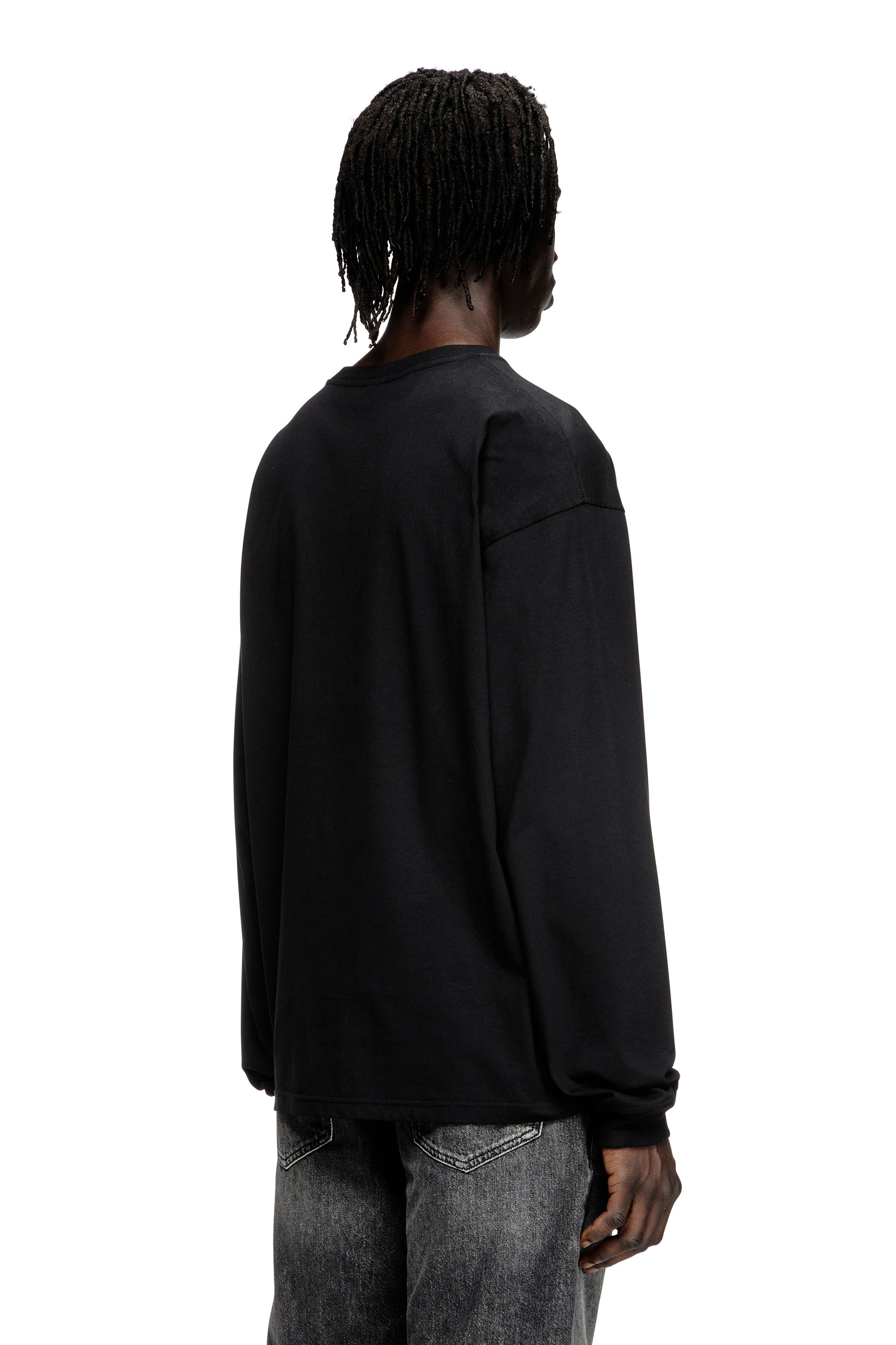 Diesel - PR-T-BOXT-LS-TOM25-1, Unisex's Long-sleeve T-shirt with graphic print in Black - 4