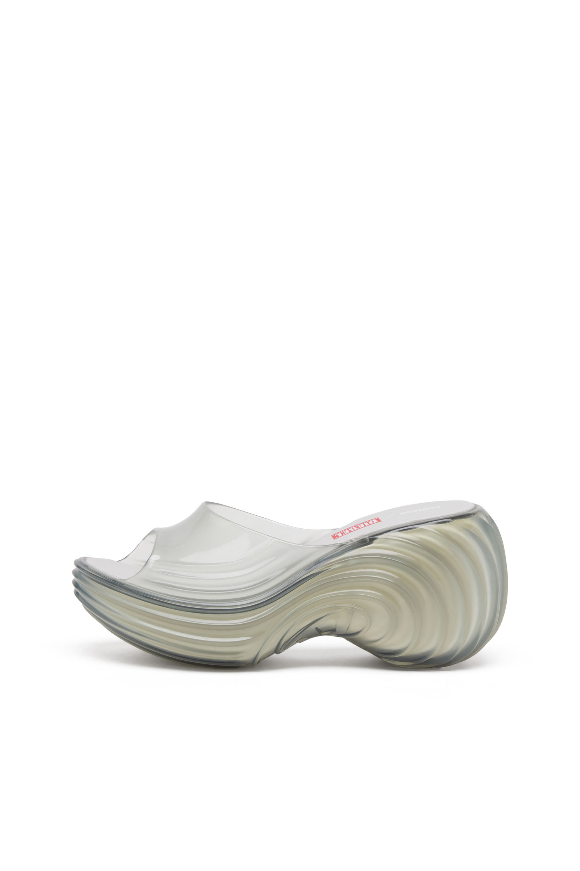 Diesel - MELISSA QUANTUM PLATFORM, Woman's Platform mule in Melflex® in Light Grey - 8