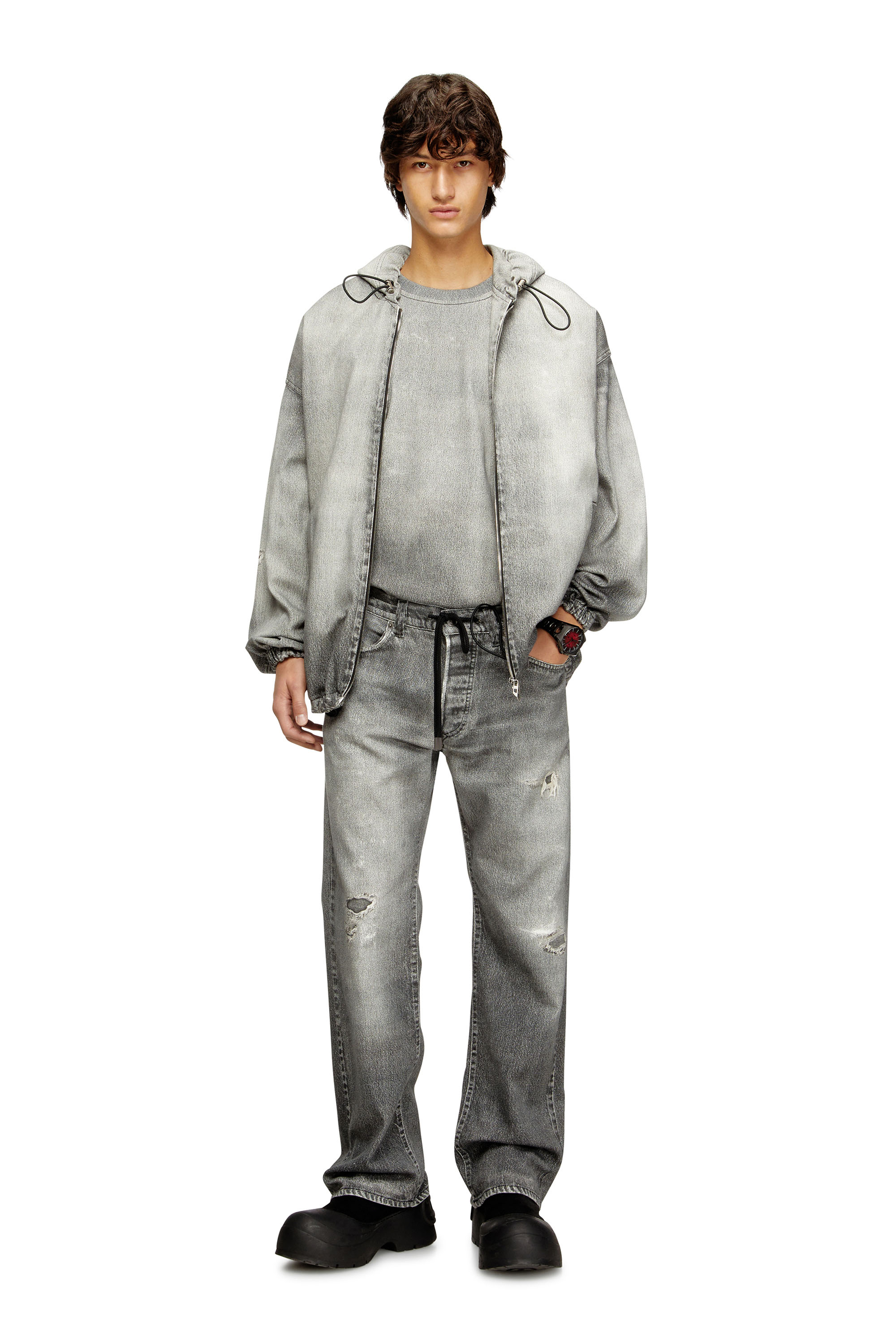 Diesel - Man's Relaxed 2080 D-Reel Joggjeans® 068US, Grey - 1