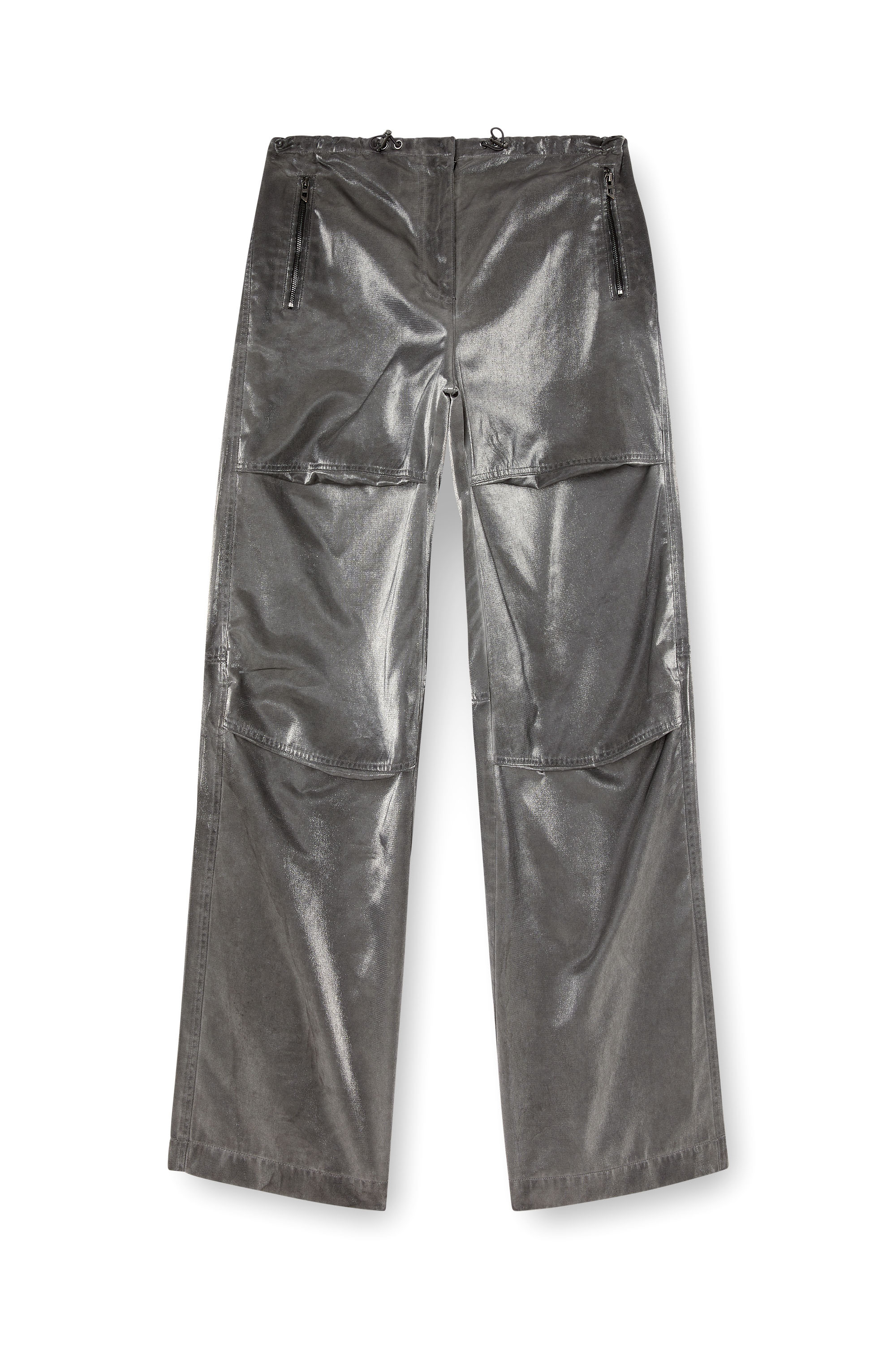 Diesel - P-RODIGE, Woman's Satin cargo pants in null - 3