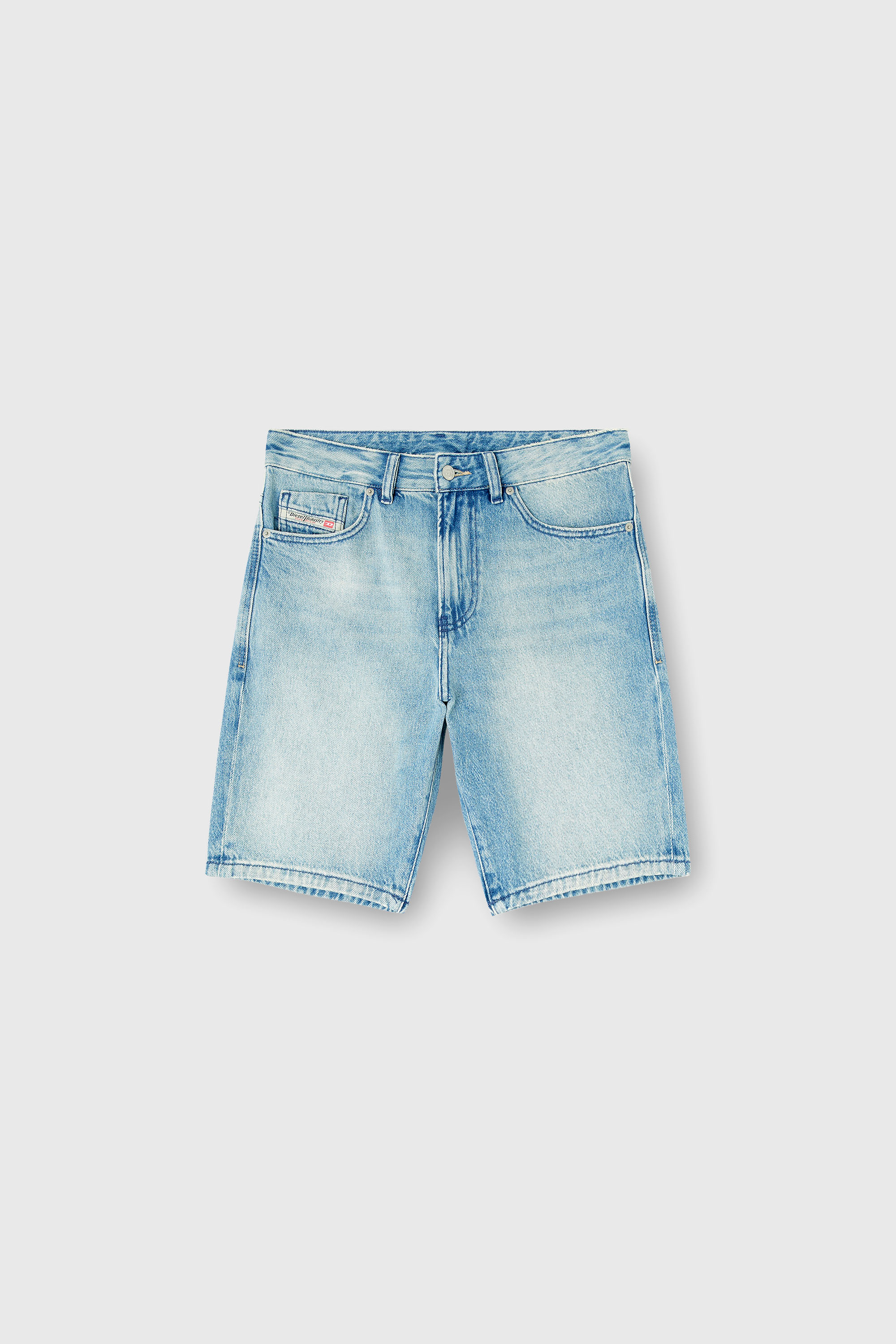 Diesel - D-FIN, Man's Slim denim shorts with organic cotton in Light Blue - 2