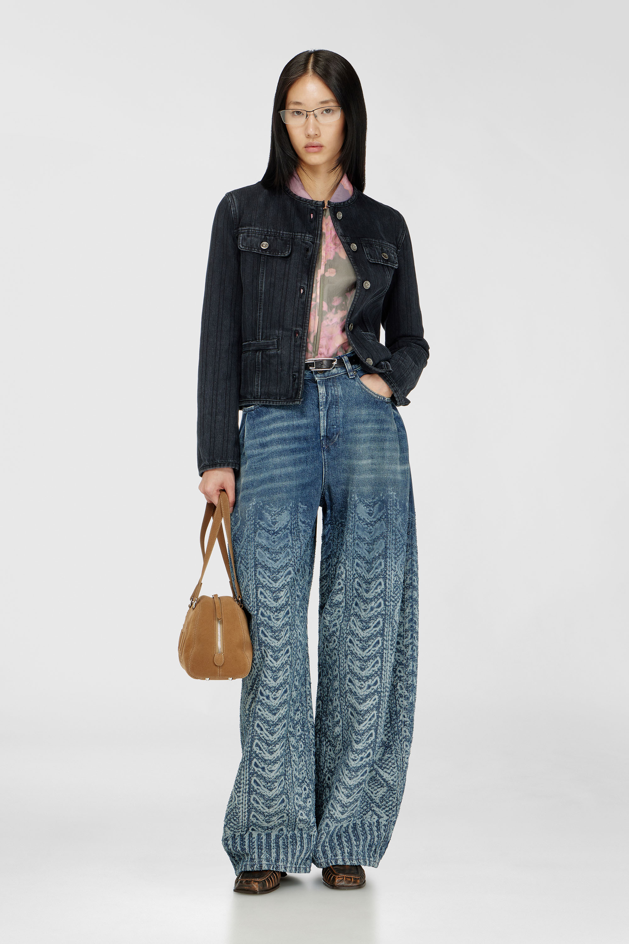Diesel - Woman's Relaxed Jeans 1987 D-Khelz 007EV, Dark Blue - 1