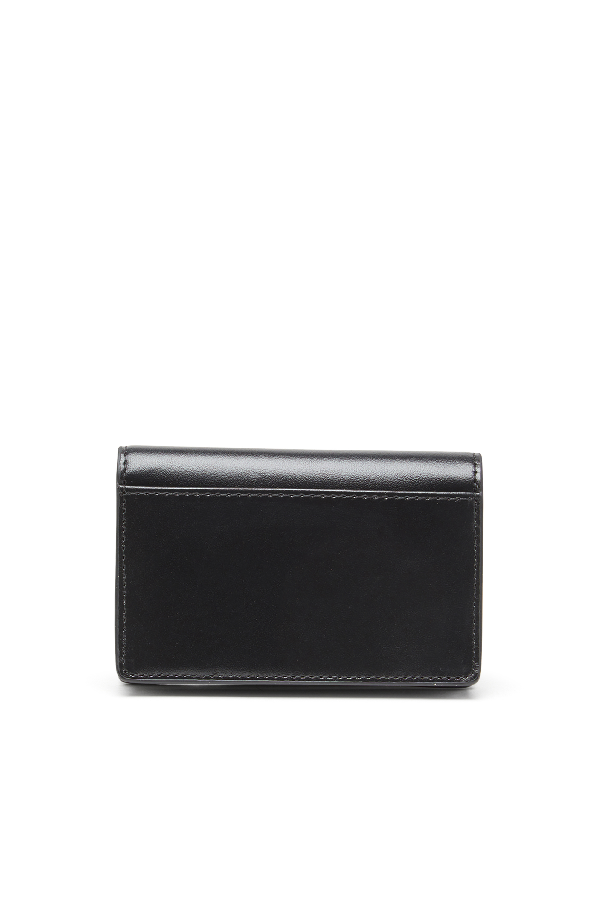 Diesel - HOLI-D CARD HOLDER IV, Man's Compact leather card holder in Black - 2