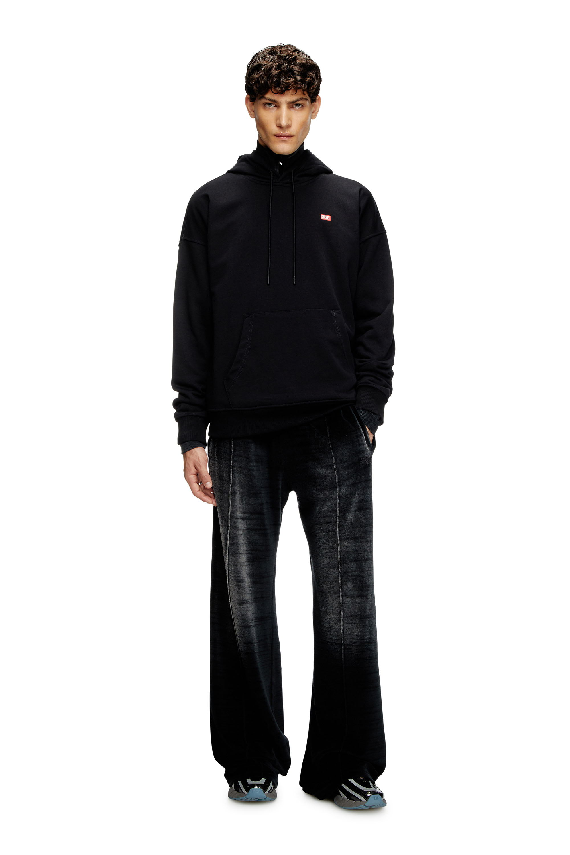 Diesel - S-ROB-HOOD-R1, Man's Hoodie with small logo in Black - 1