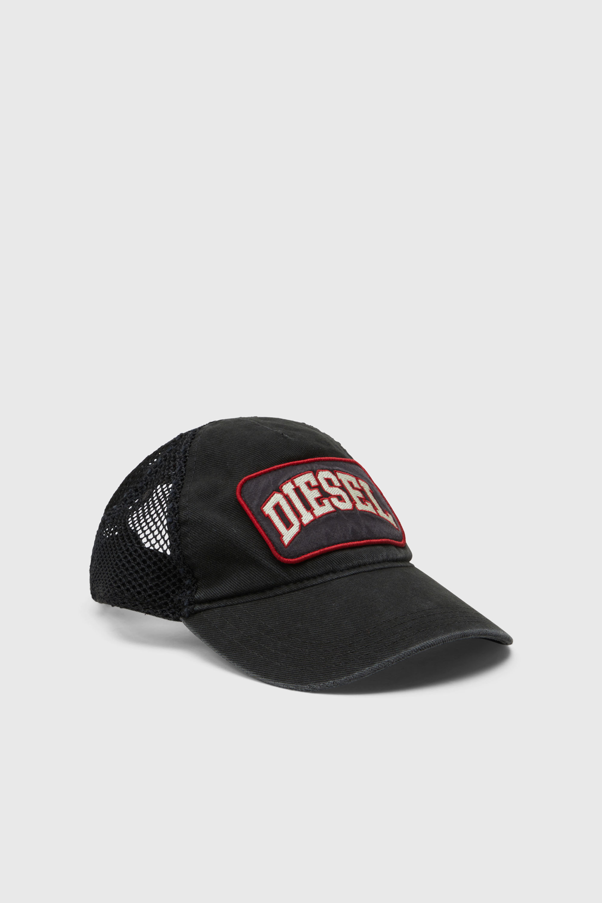 Diesel - C-MESHY, Man's Baseball cap with fishnet mesh in Black - 1